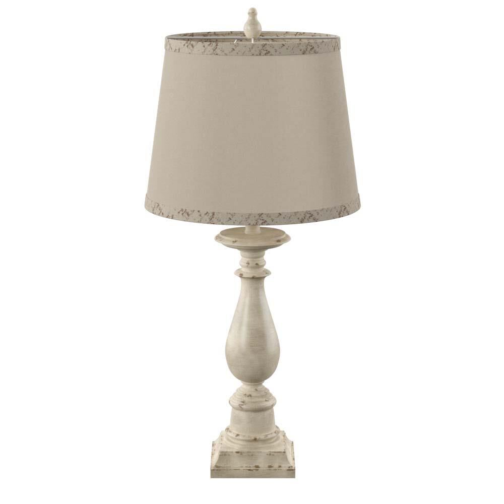Shown in Distressed Green finish and Off-White Hardback Fabric shade