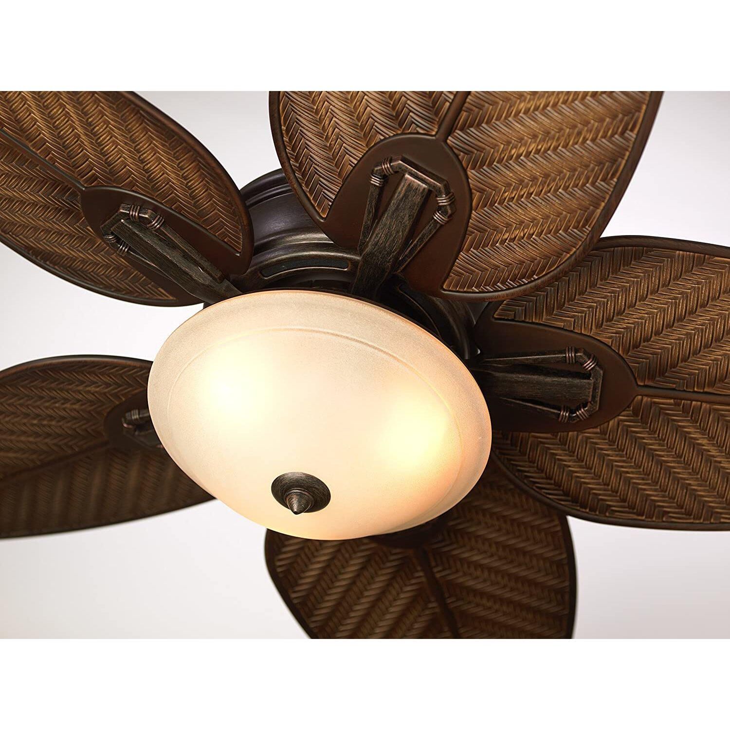 Shown in Distressed Bronze finish and White Mist glass