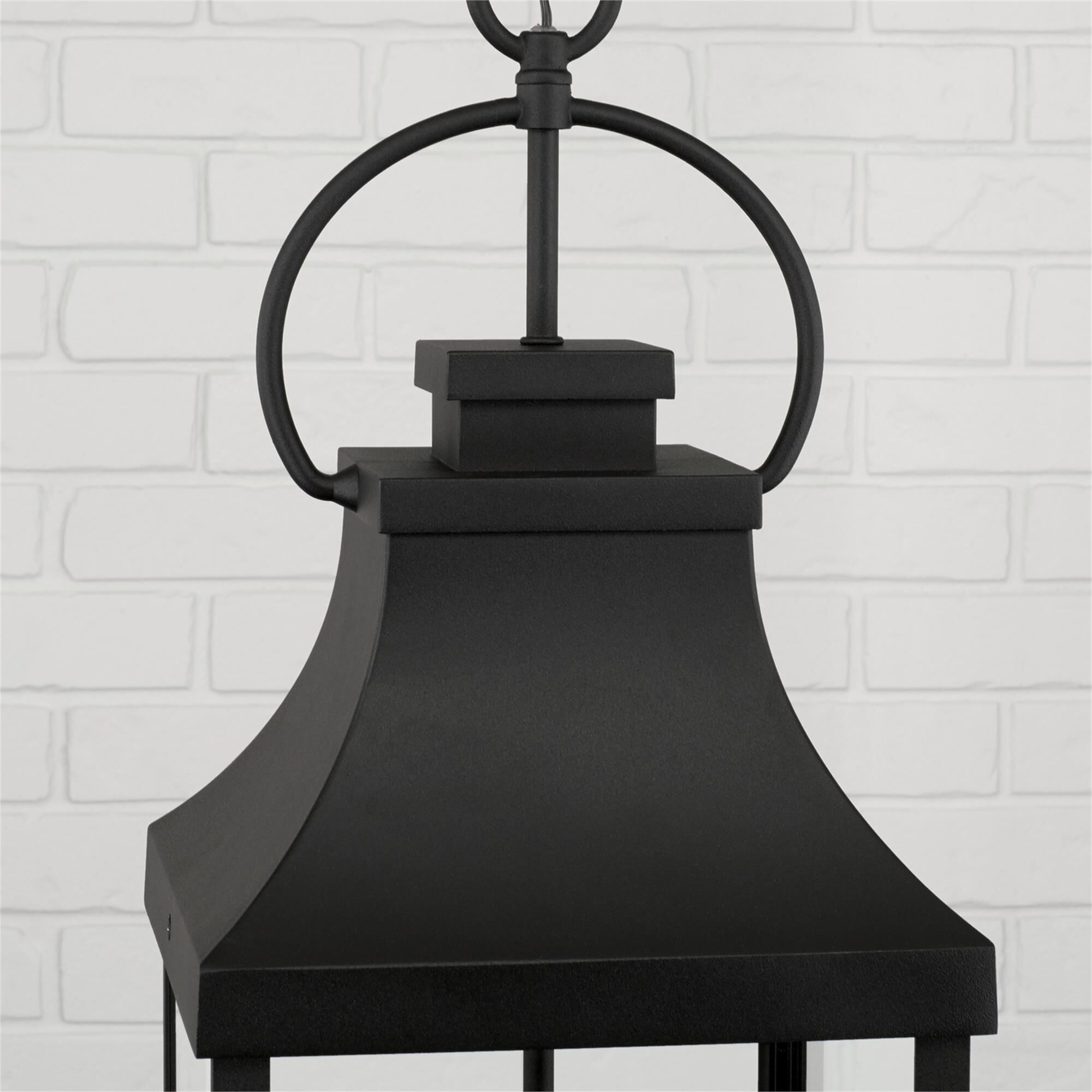 Shown in Black finish and Clear glass