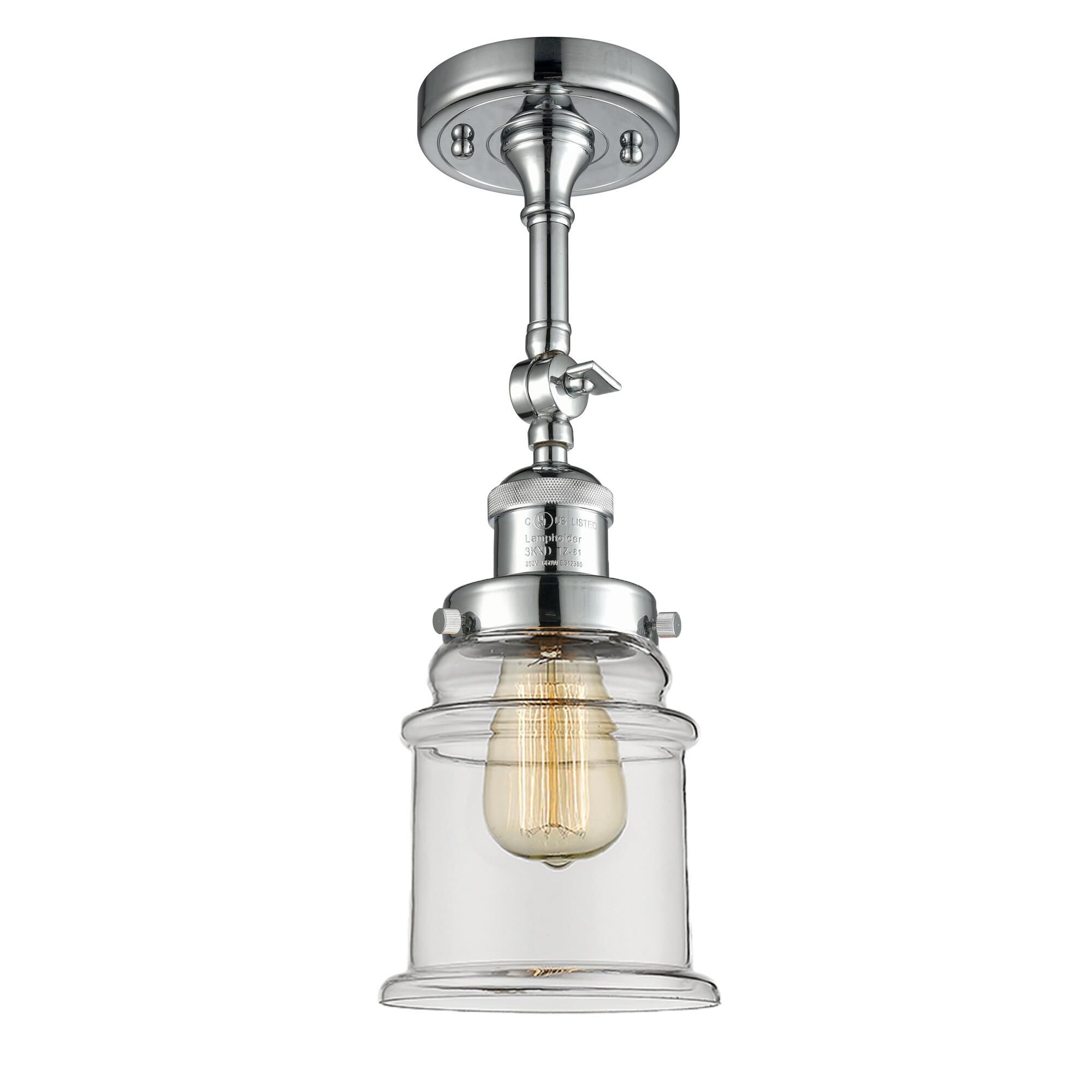 Shown in Polished Chrome finish and Clear glass