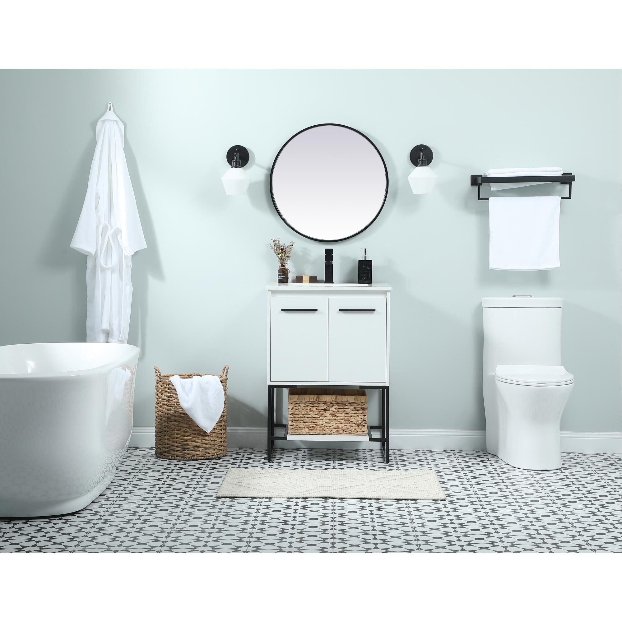 Shown in White finish