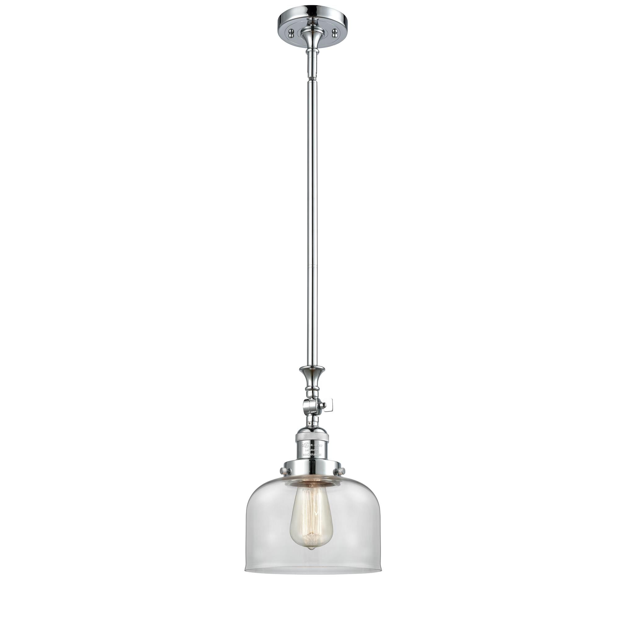 Shown in Polished Chrome finish and Clear glass
