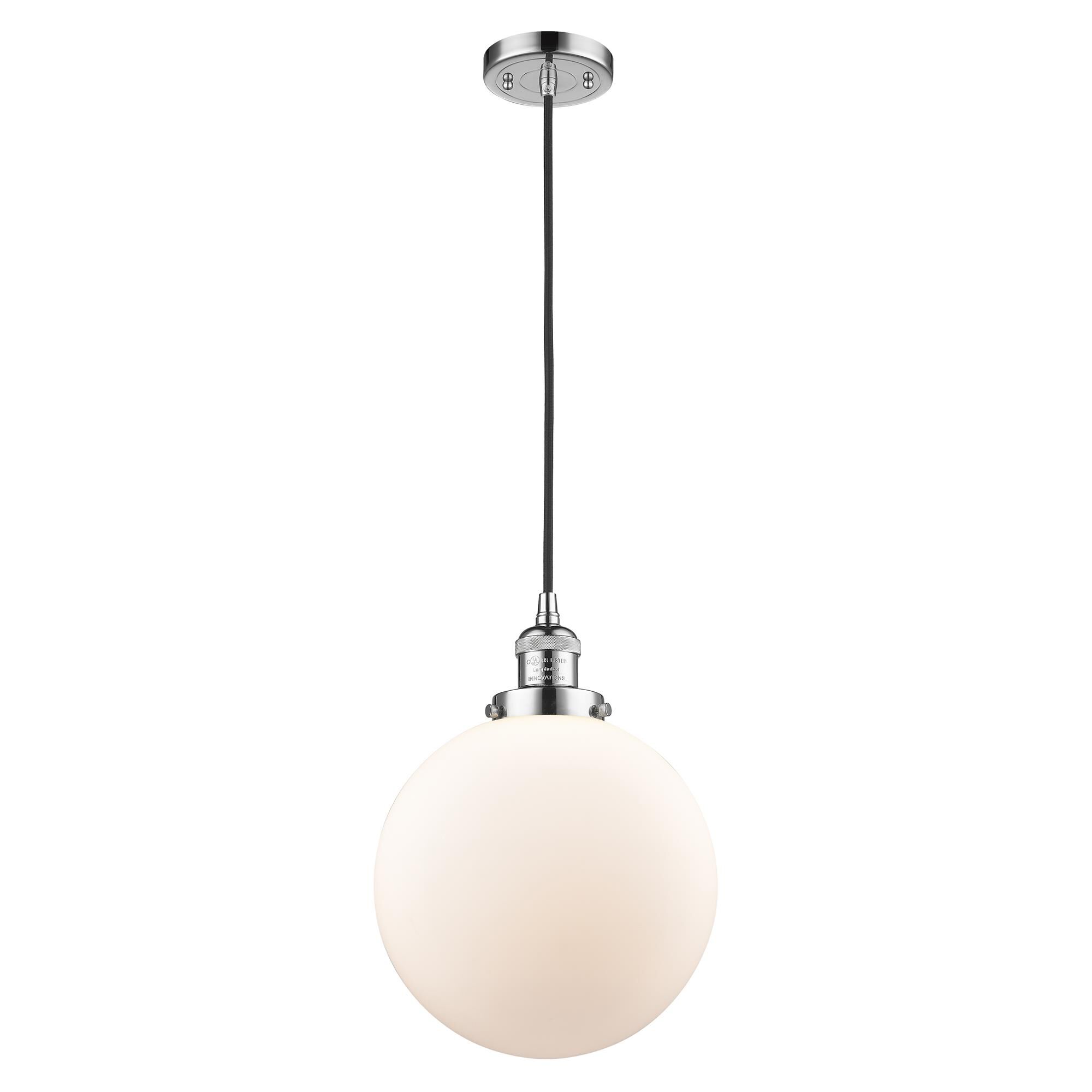 Shown in Polished Chrome finish and Frosted glass