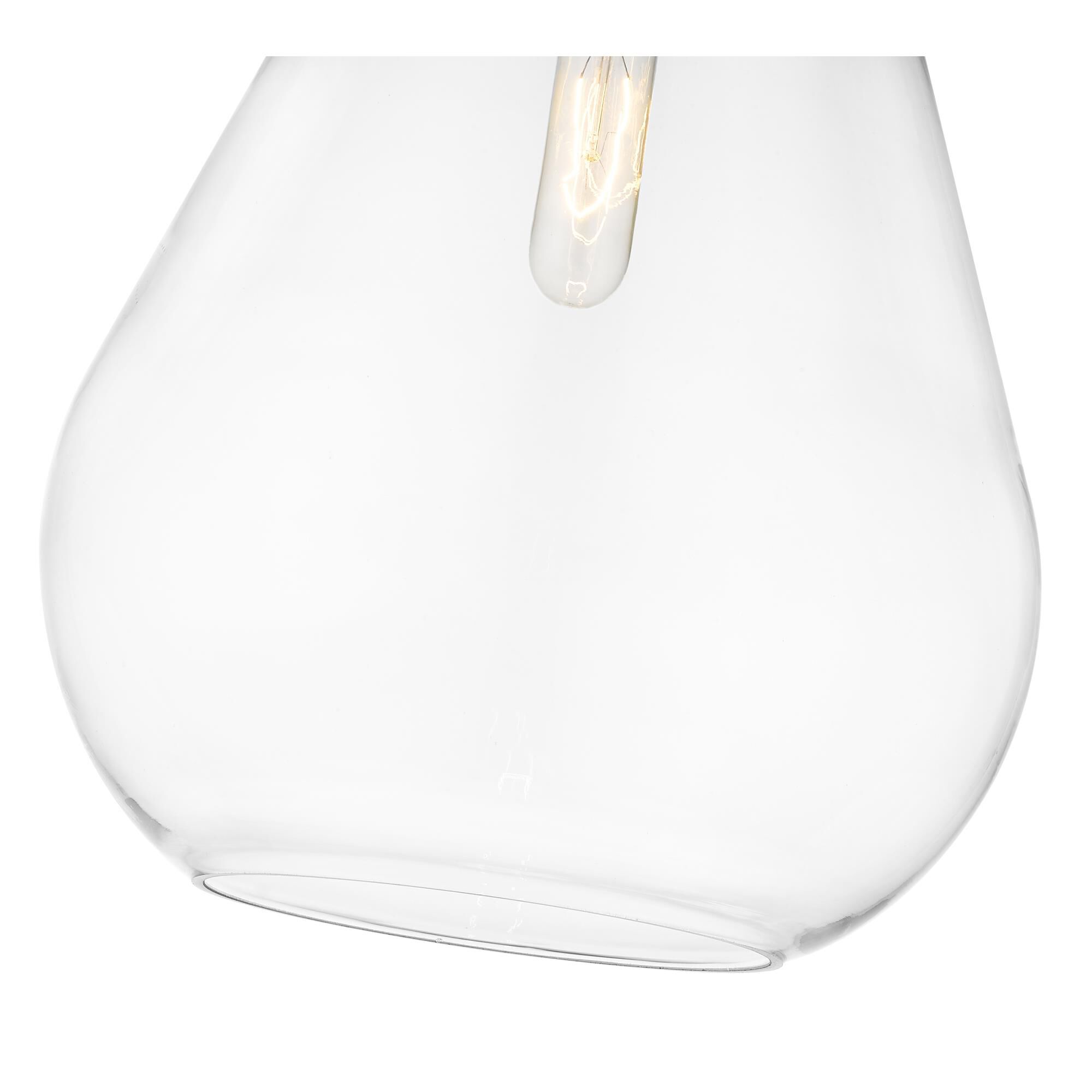 Shown in Brushed Nickel finish and Glass shade