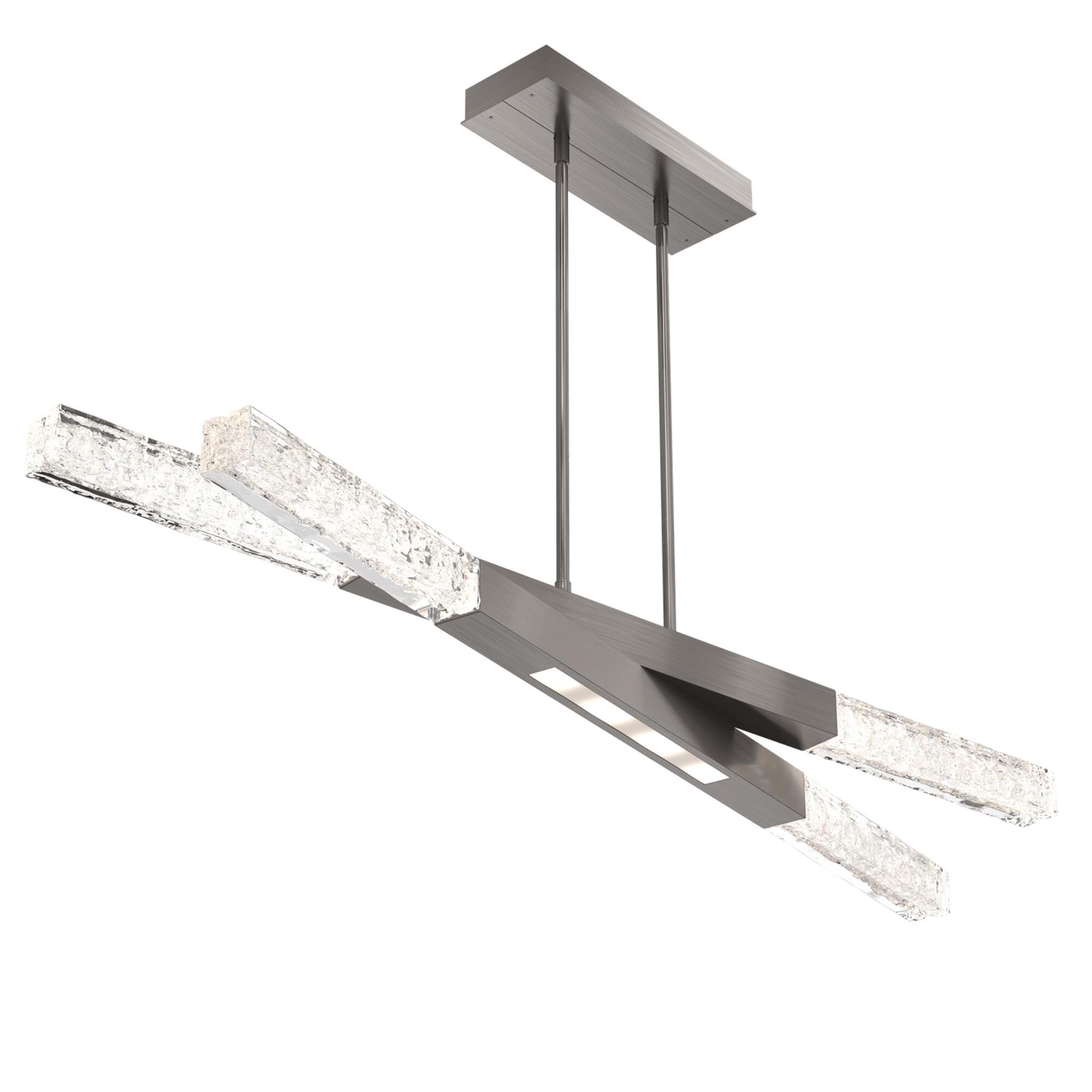 Glacier 51 Inch 8 Light Linear Chandelier,
