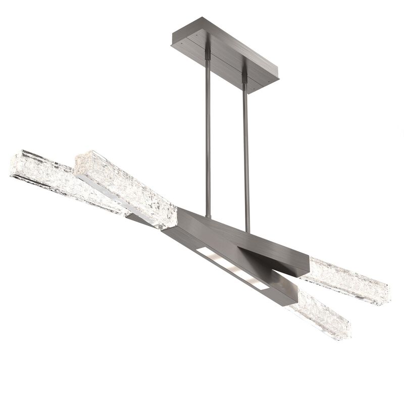 Glacier 51 Inch 8 Light Linear Chandelier by Hammerton Studio