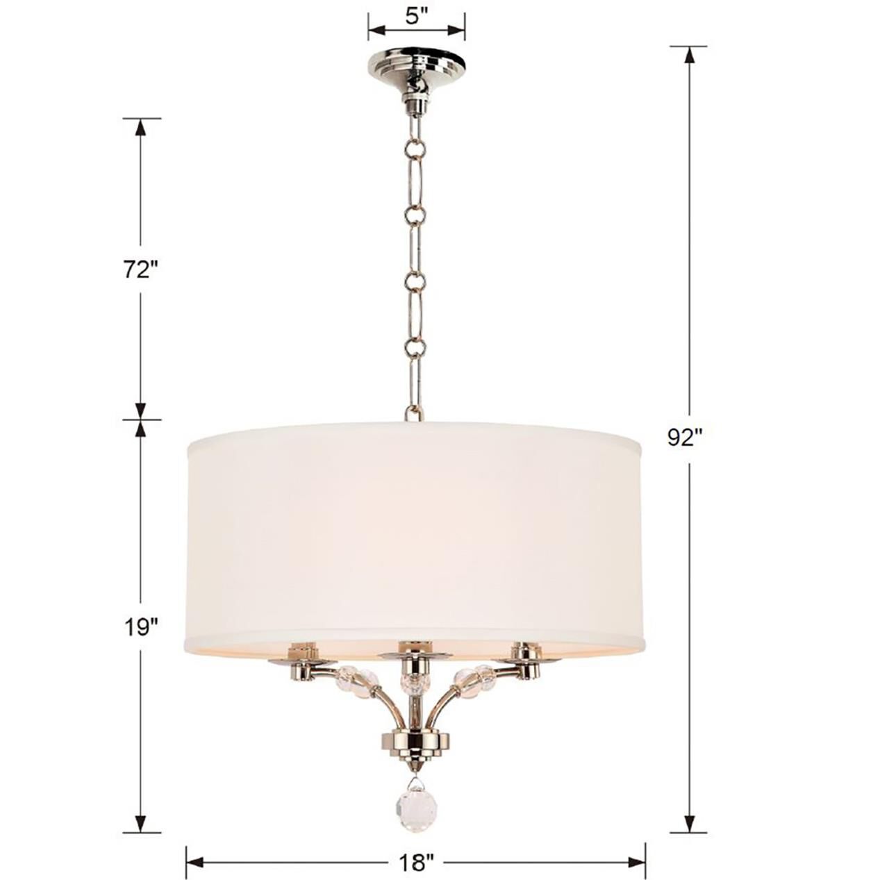 Mirage 18 Inch 3 Light Mini Chandelier by Crystorama