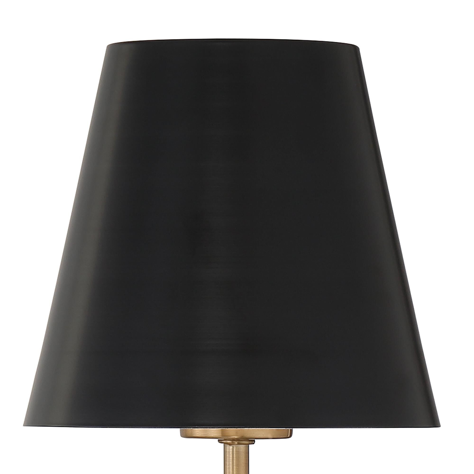 Shown in Vibrant Gold finish and Steel glass and Steel shade