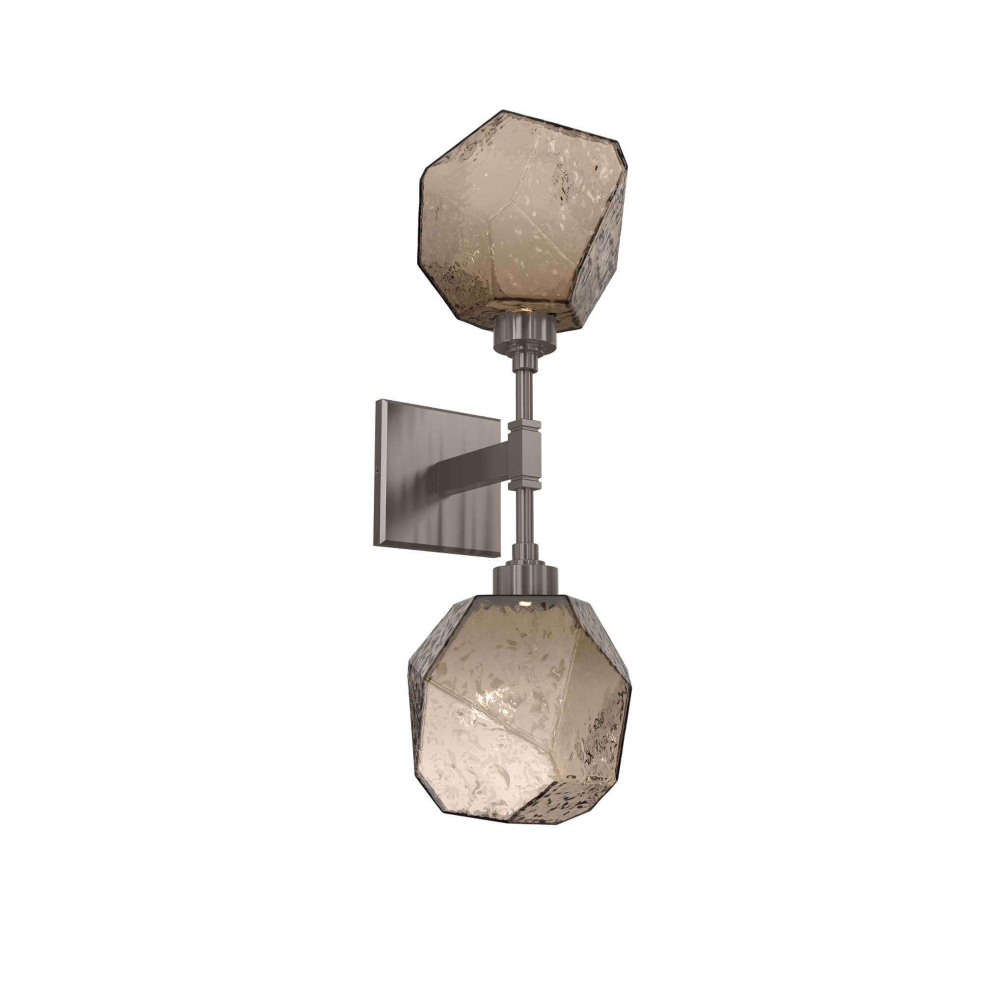Shown in Gunmetal finish and Bronze Blown glass