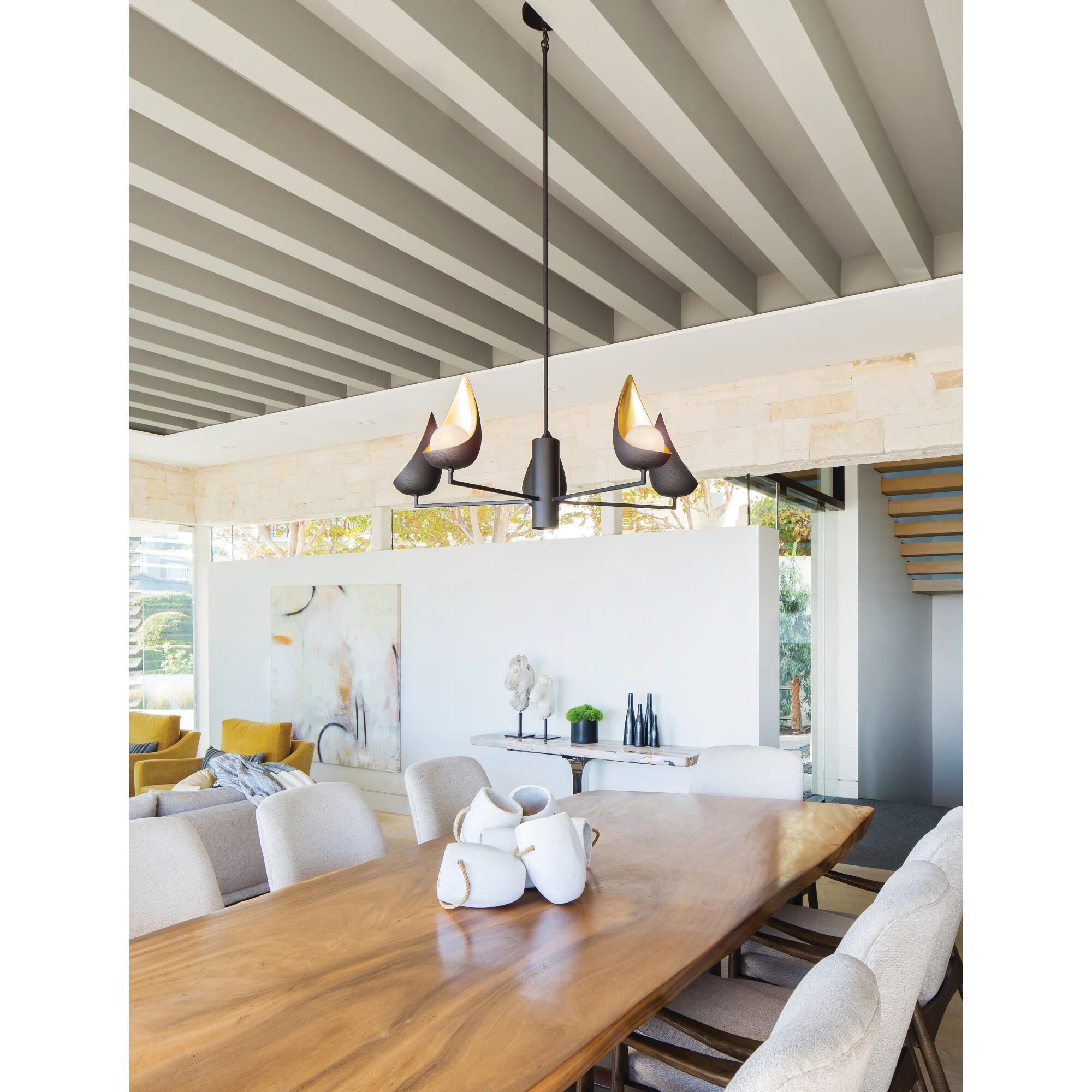 Shown in Black finish and Faux Alabaster glass