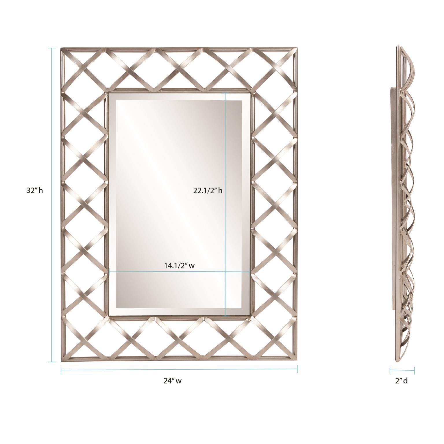 Trellis Decorative Mirror by Howard Elliott Collection