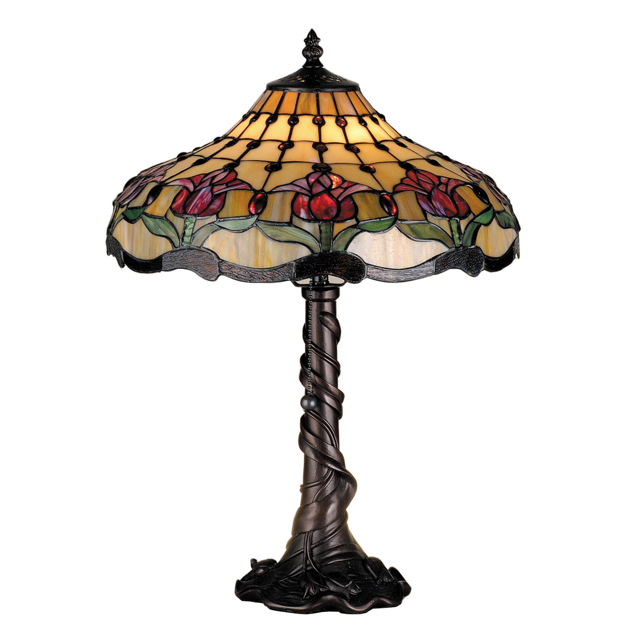 Colonial Tulip 19 Inch Table Lamp by Meyda Lighting
