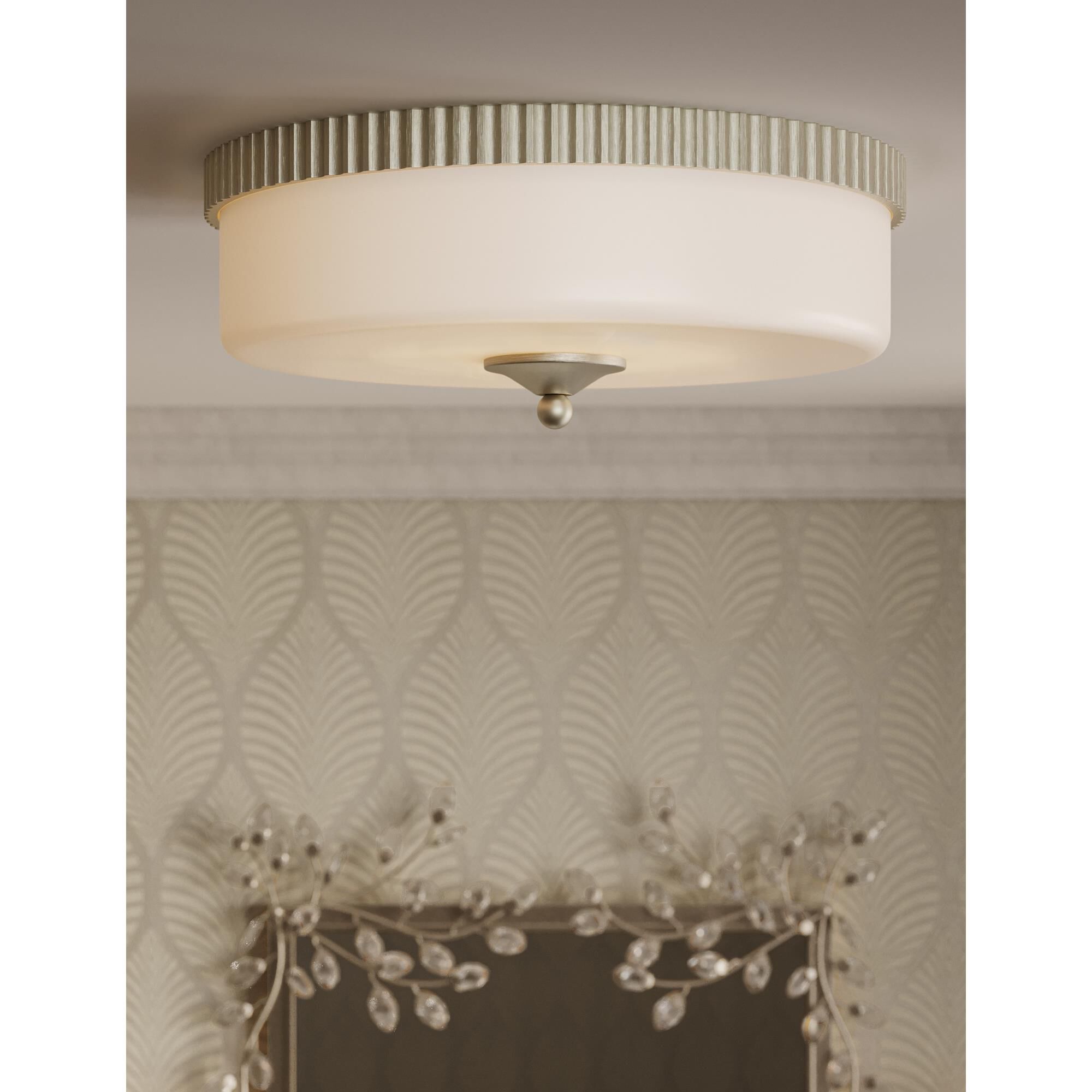 Forget-Me-Not 32 Inch Decorative Mirror by Currey and Company