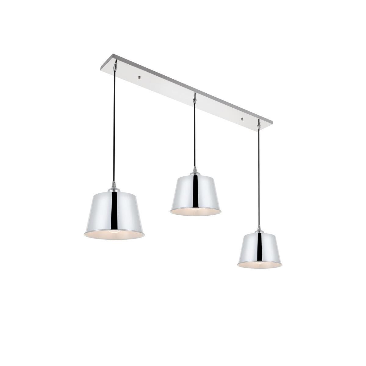Nota 40 Inch 3 Light Linear Suspension Light by Elegant Lighting