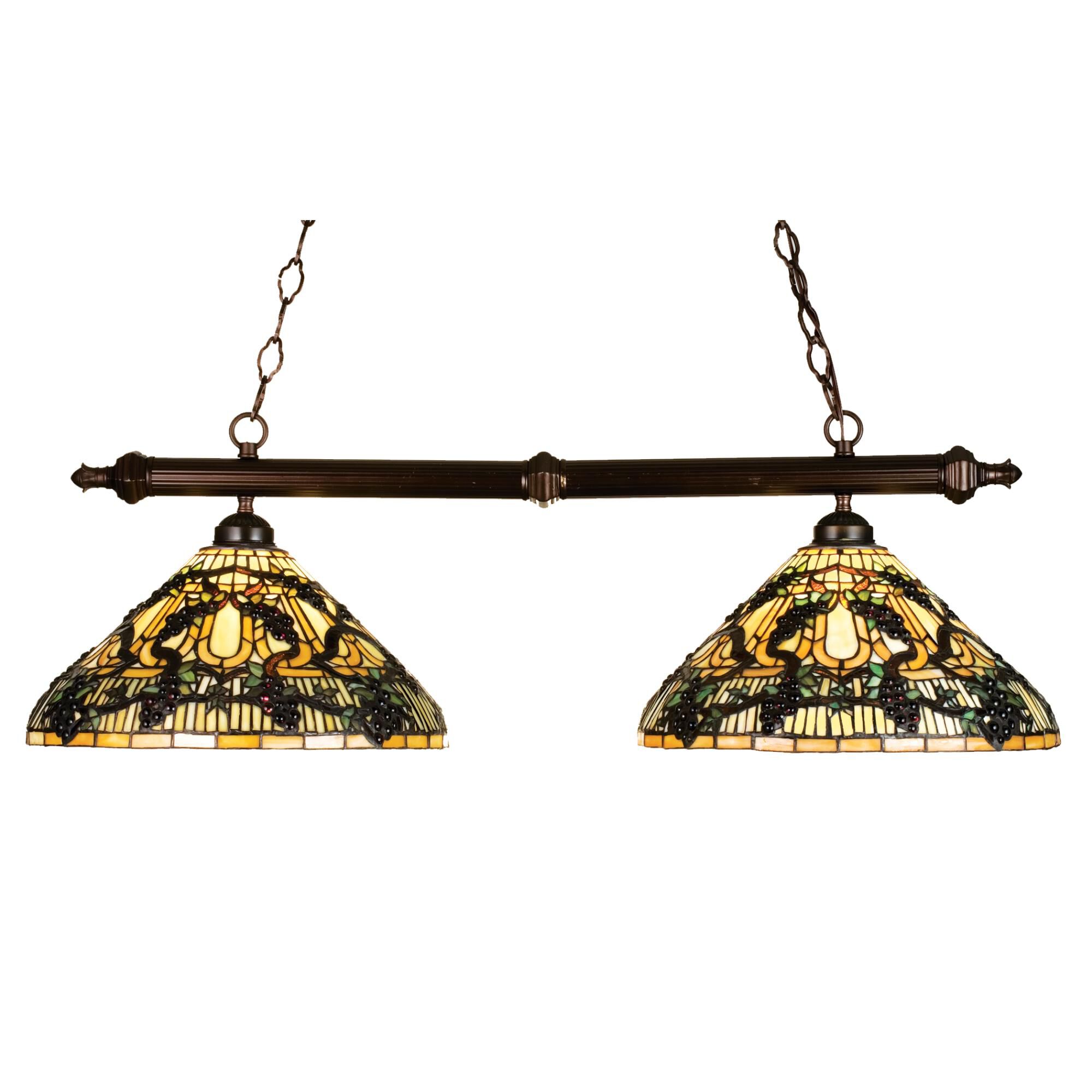 Jeweled Grape 39 Inch 2 Light Linear Suspension Light by Meyda Lighting