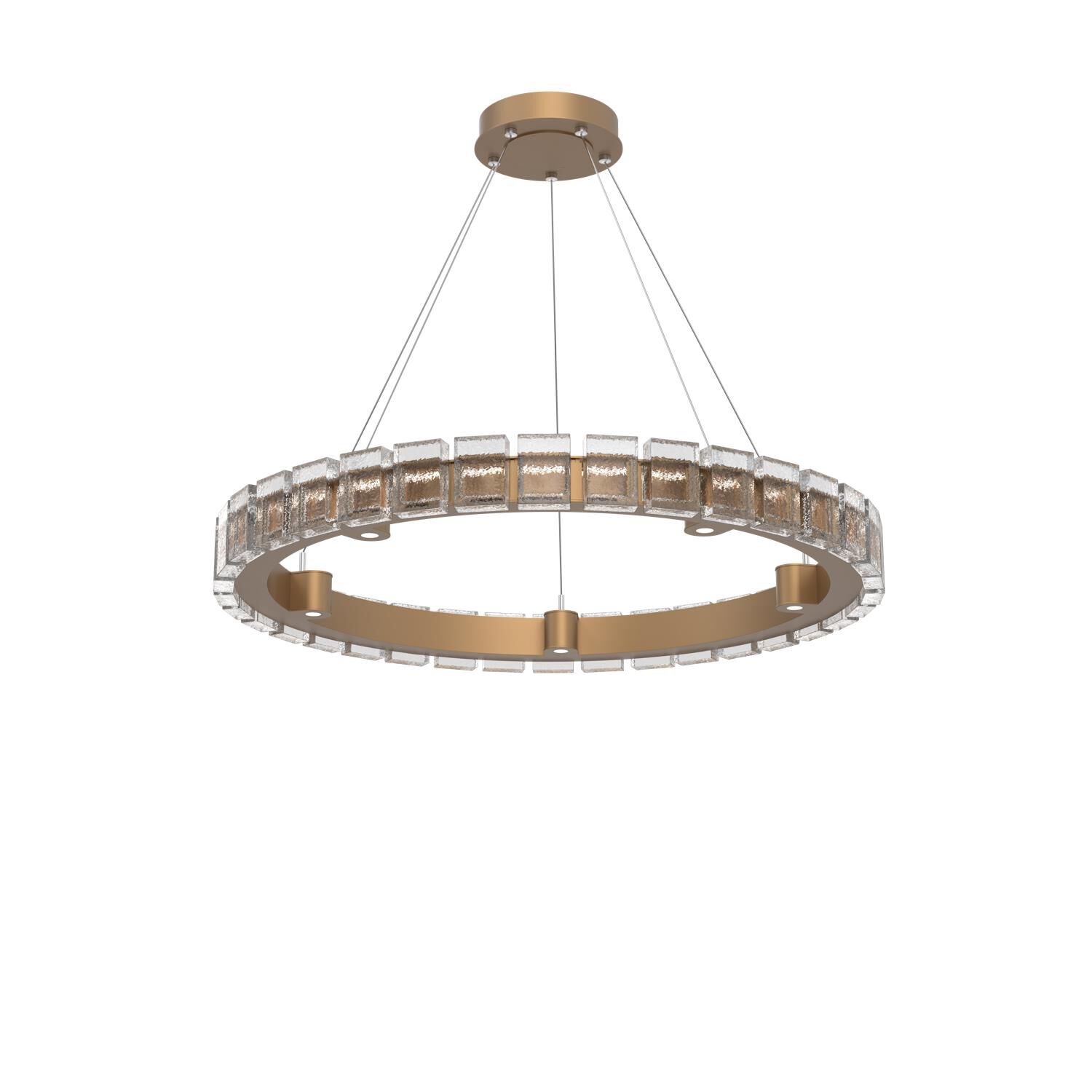 Shown in Novel Brass finish and Clear glass