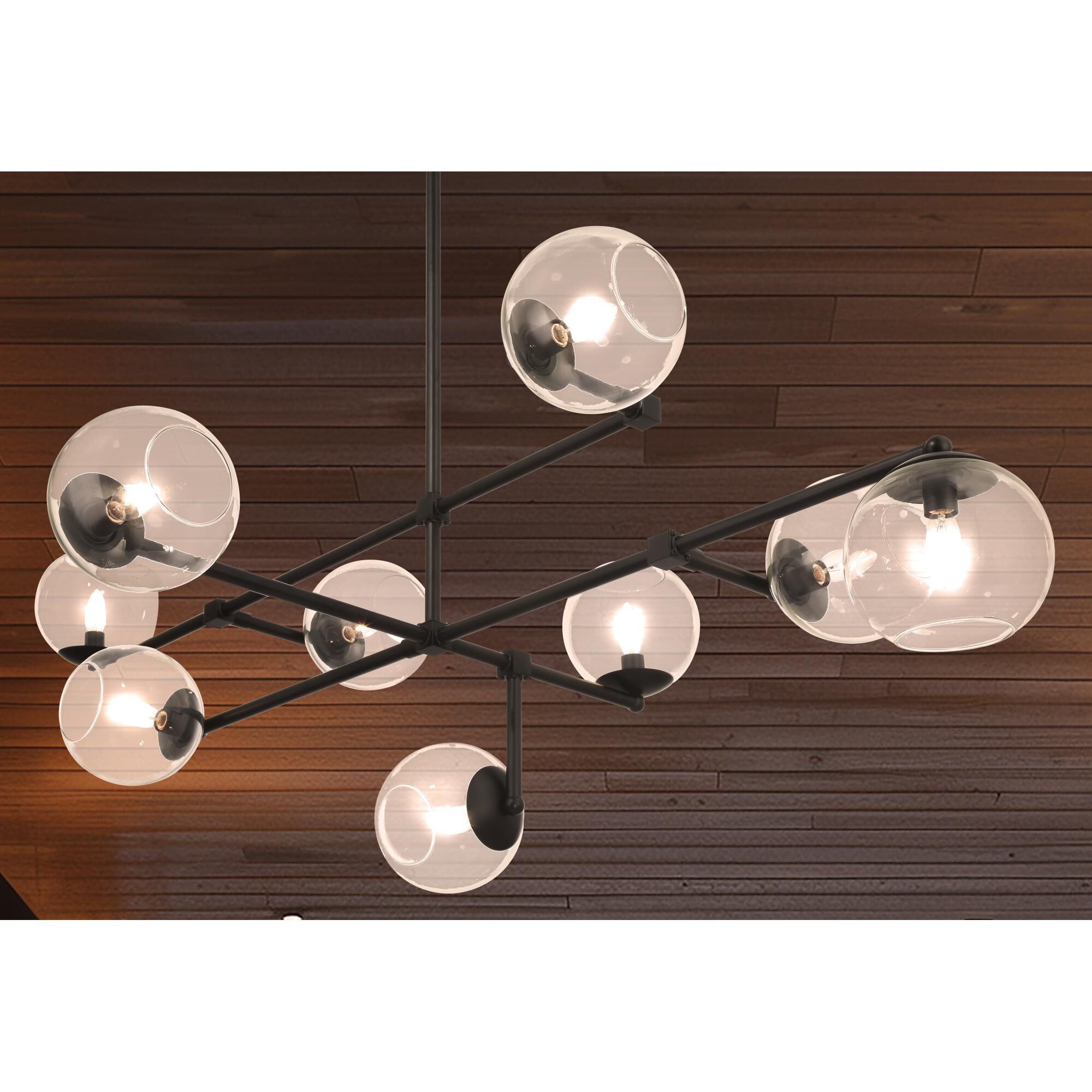 Shown in Coal finish and Clear glass