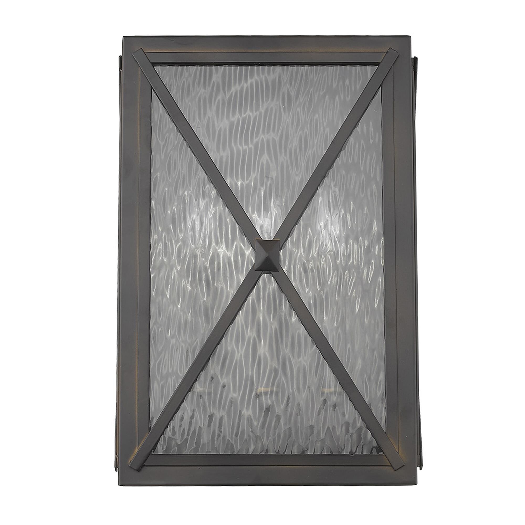 Shown in Oil-Rubbed Bronze finish and Clear glass and Clear, Water Glass Panes shade