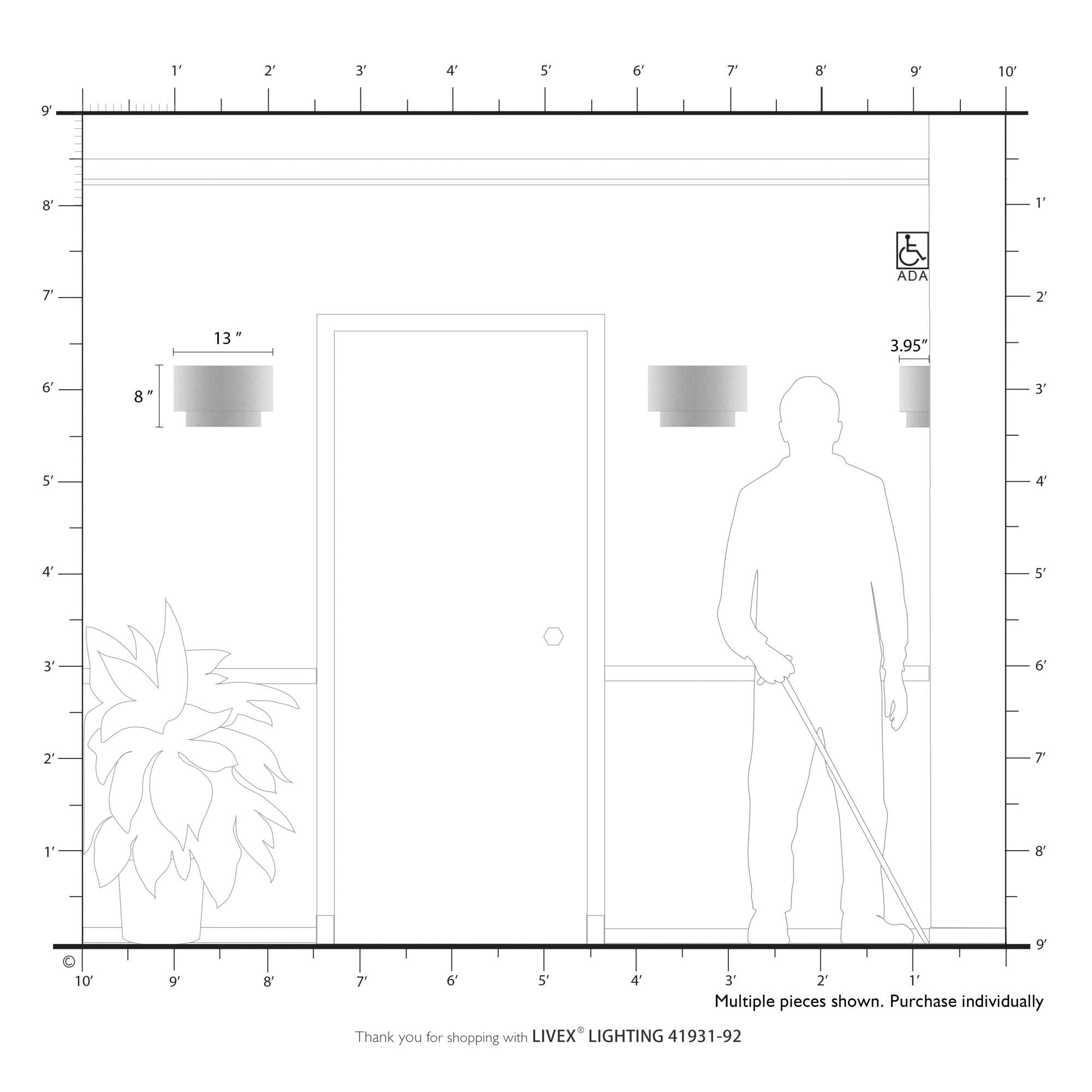 Manorwood 8 Inch Wall Sconce by Livex Lighting