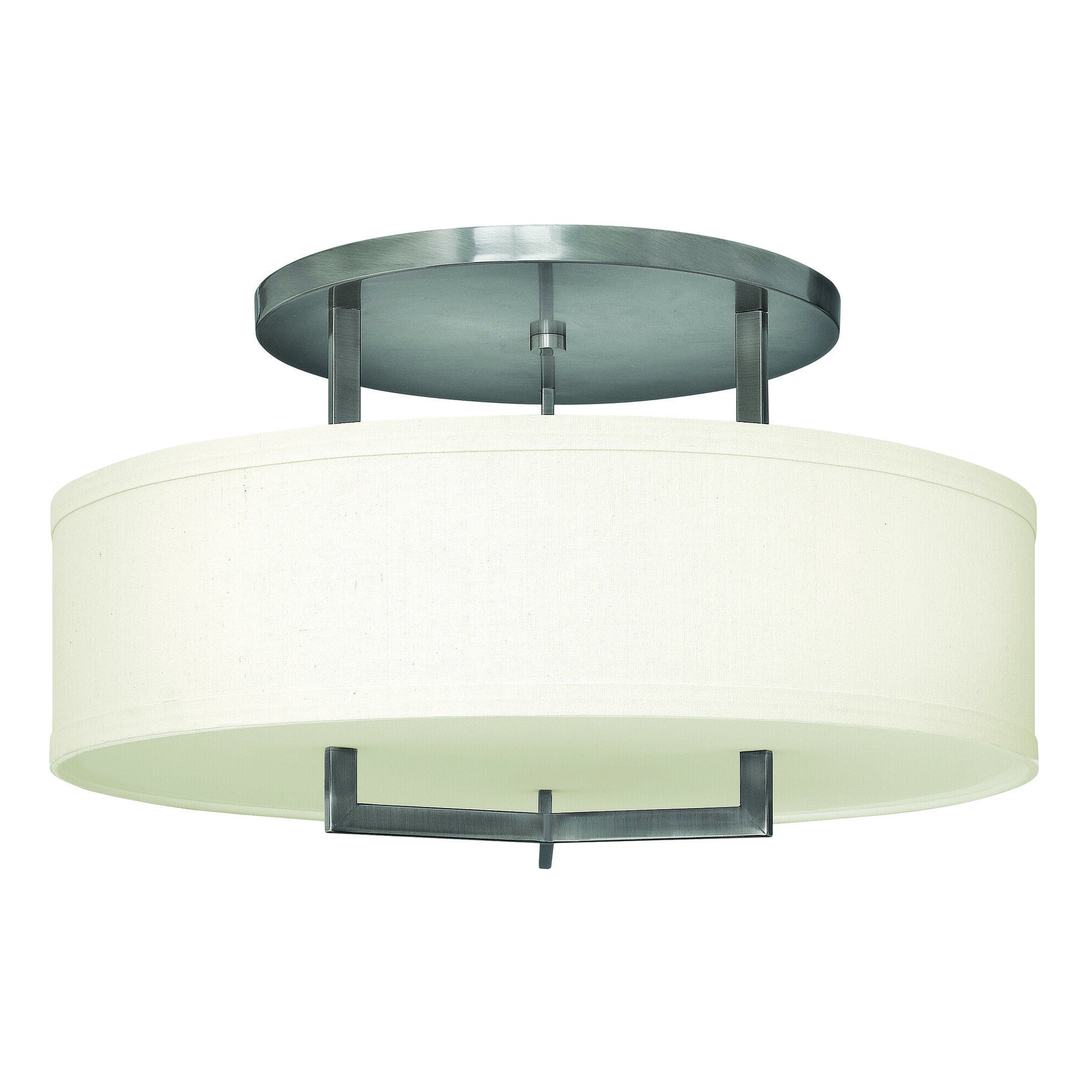 Hampton 26 Inch 3 Light Semi Flush Mount,