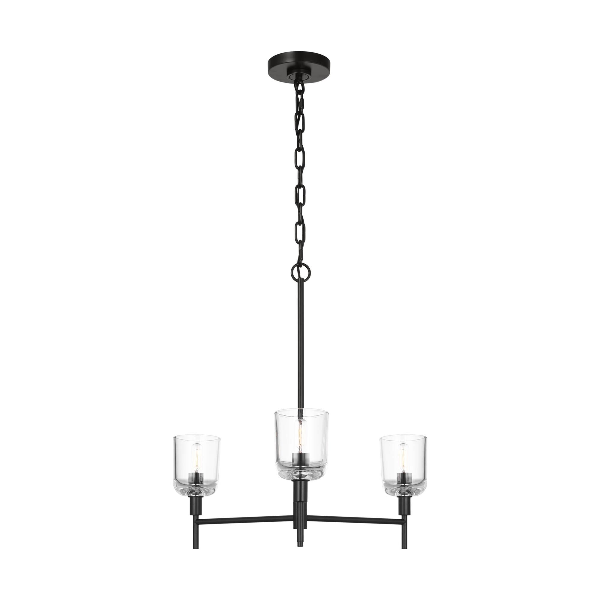 Shown in Aged Iron finish and Clear glass