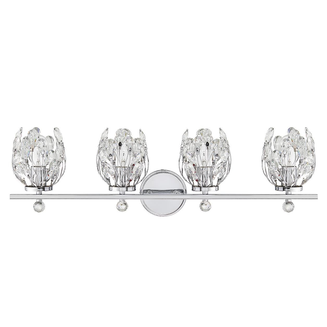 Shown in Chrome finish and Clear crystal