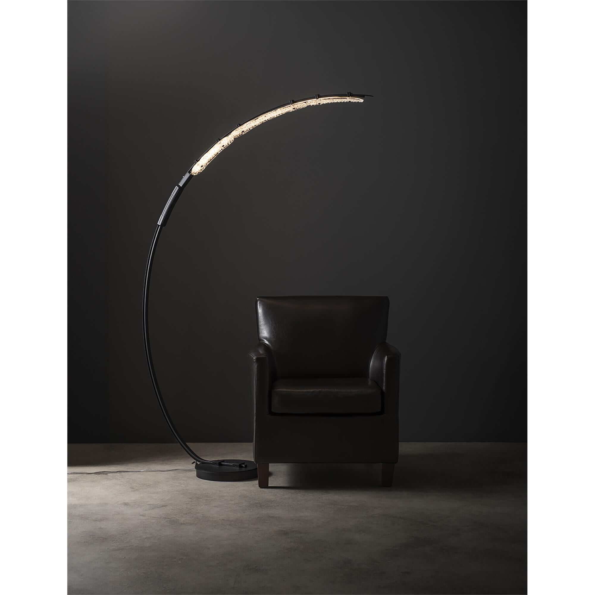 Shown in Black finish and Clear glass