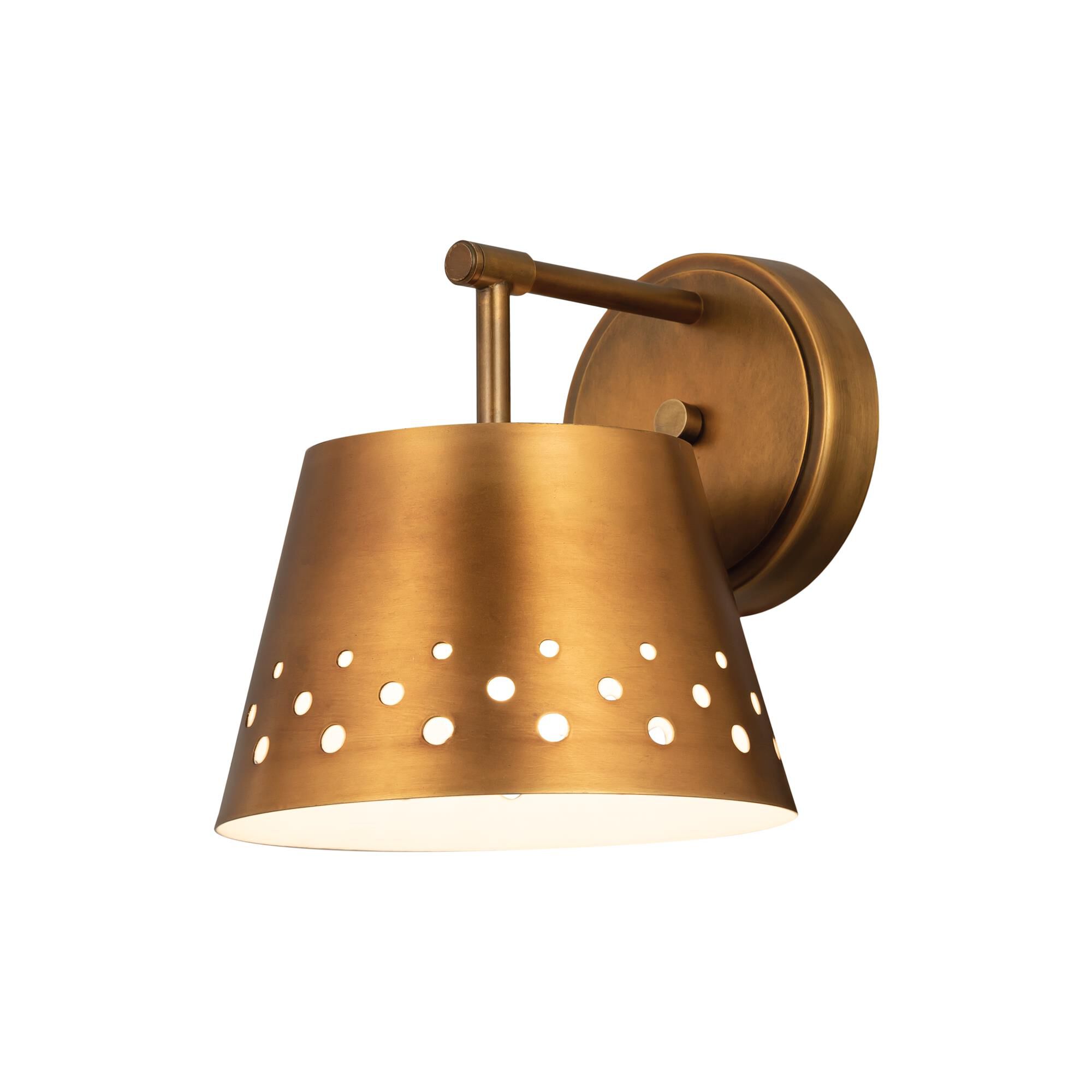 Shown in Rubbed Brass finish and Iron glass and Iron shade