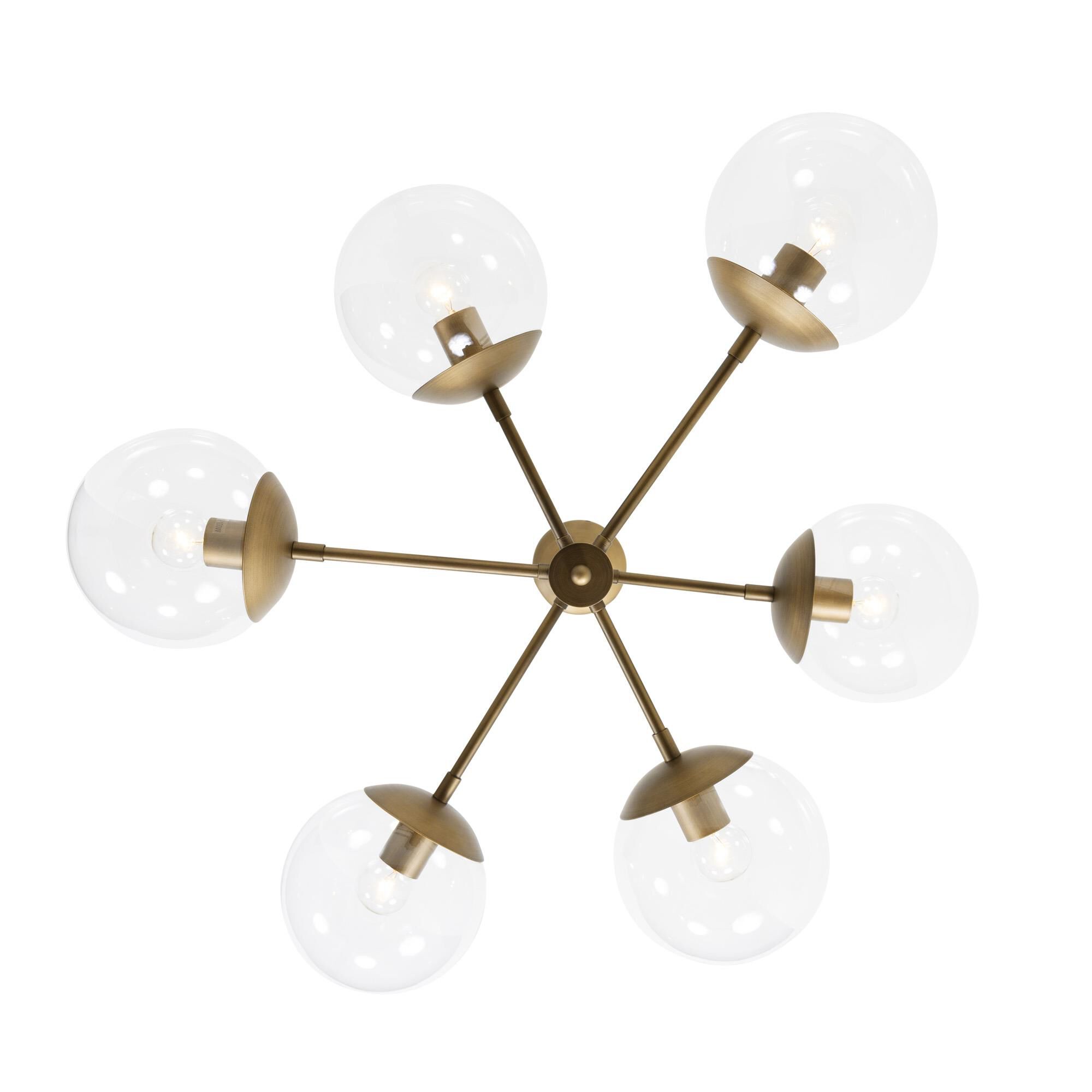 Mid-Century 32 Inch 6 Light Chandelier by Varaluz