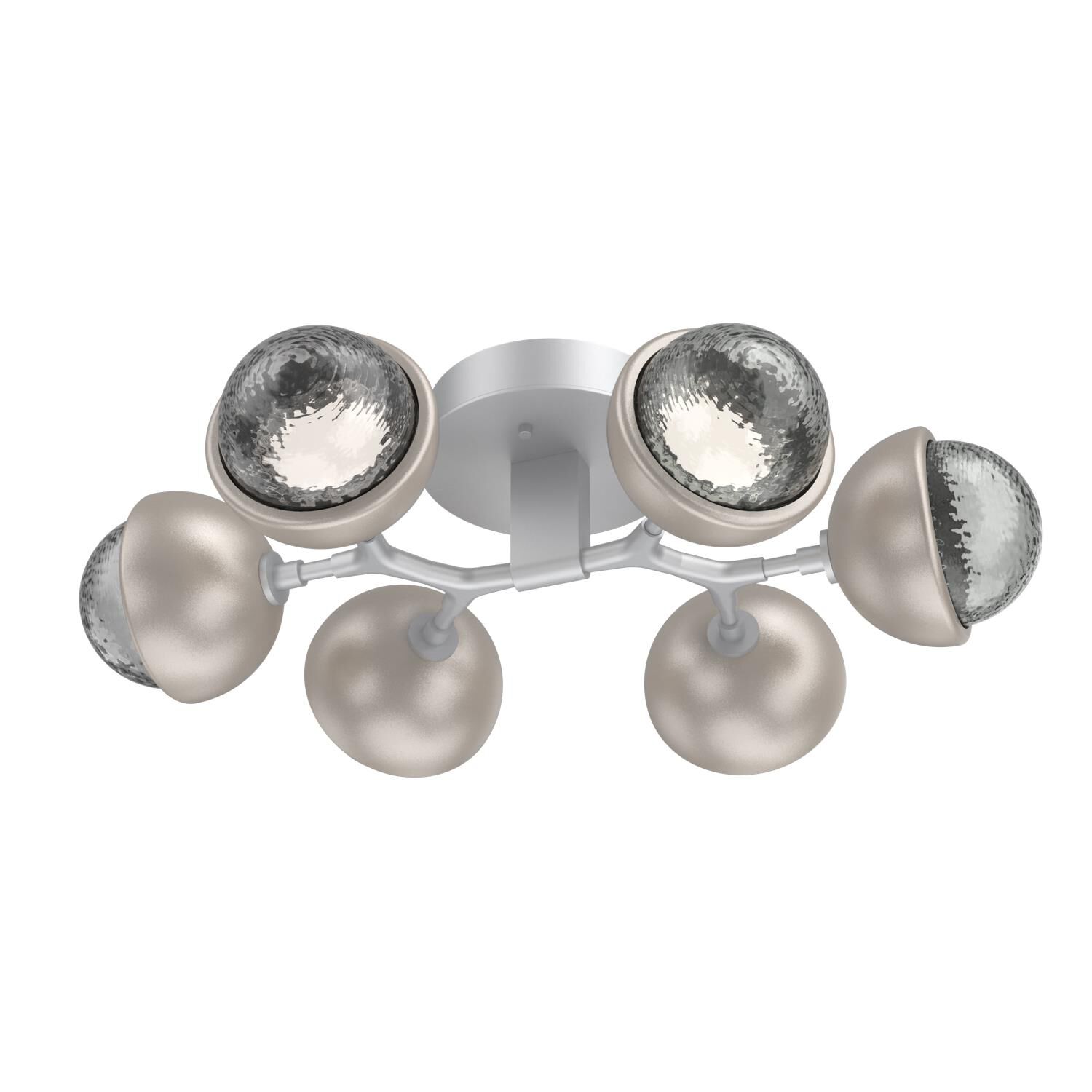 Shown in Classic Silver finish and Smoke glass and Beige Silver accent