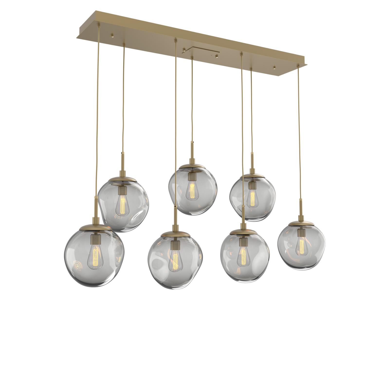 Levi Wilson Nebula 50 Inch 7 Light Linear Suspension Light by Hammerton Studio