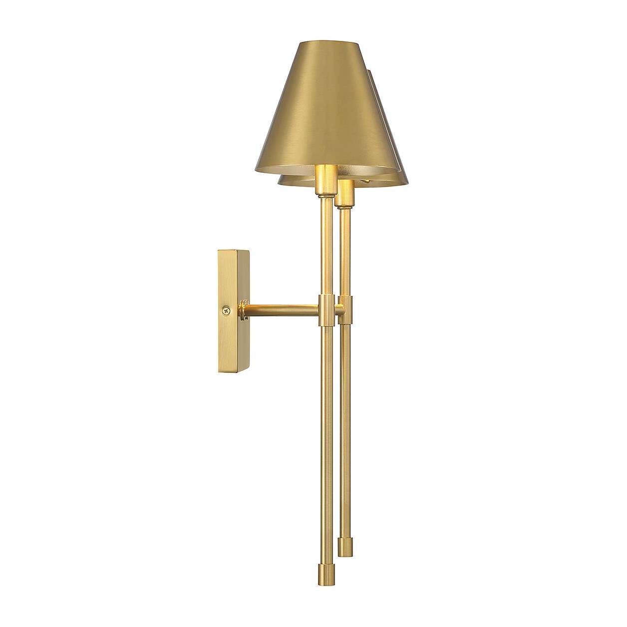 Shown in Warm Brass finish and Metal shade