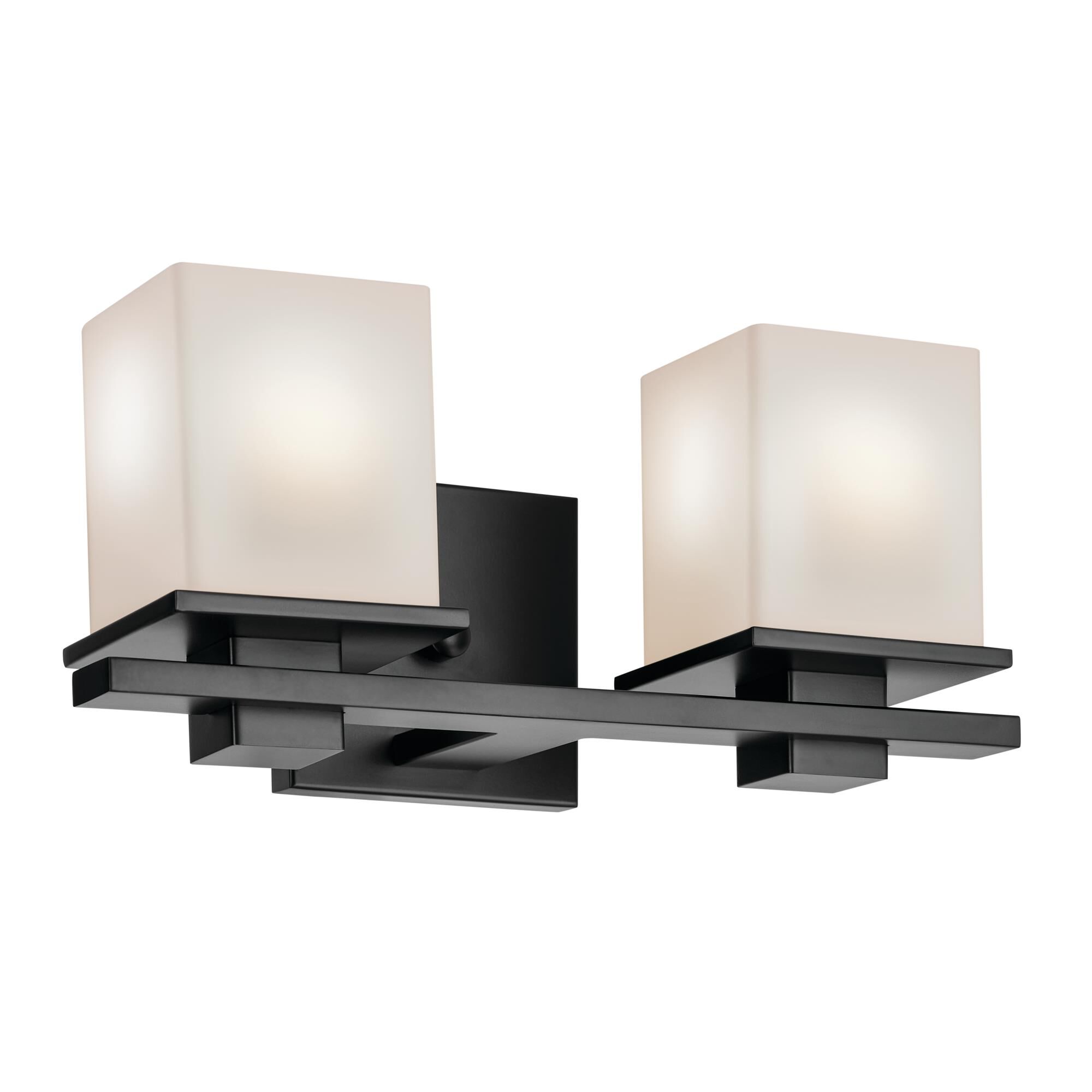 Shown in Black finish and Satin Etched Cased Opal glass