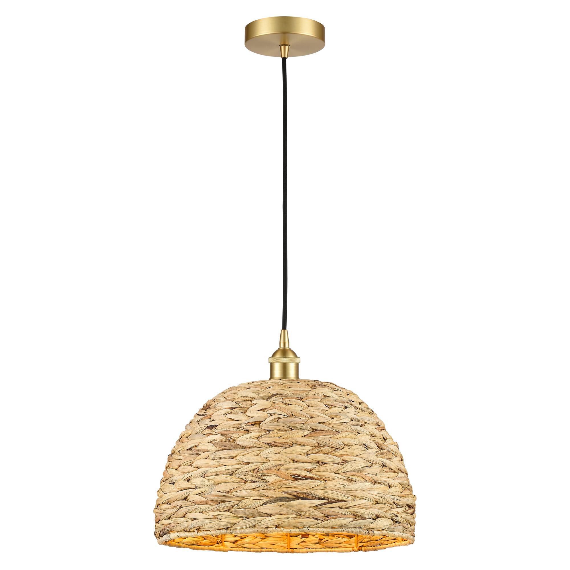Shown in Satin Gold finish and Natural shade