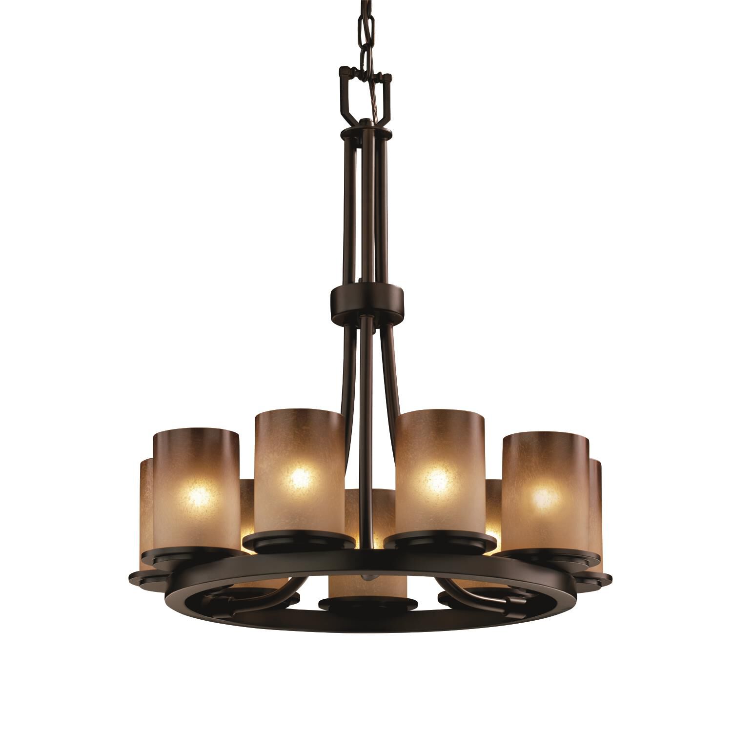Fusion 23 Inch 9 Light Chandelier by Justice Design Group
