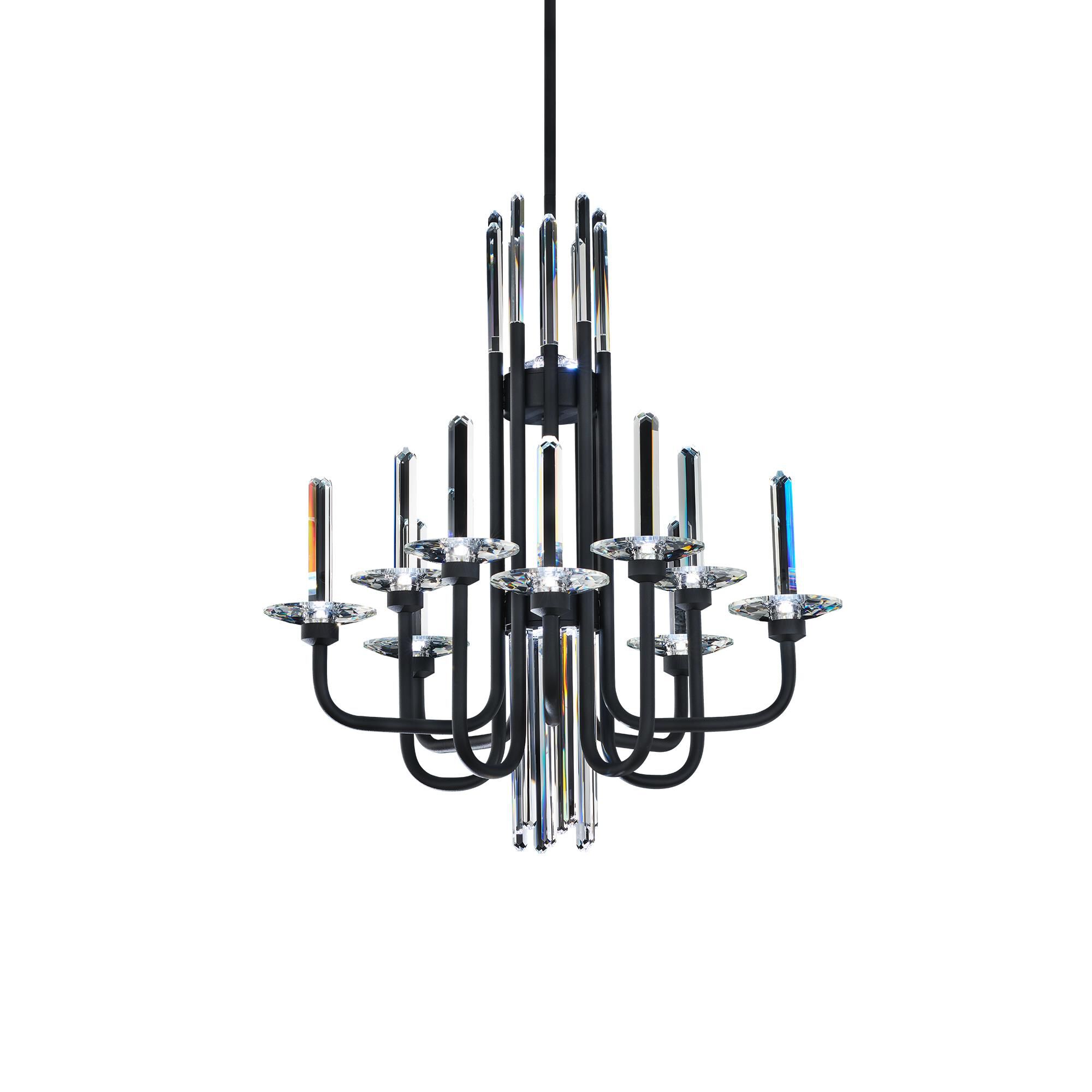 Shown in Black finish and Clear Optic crystal