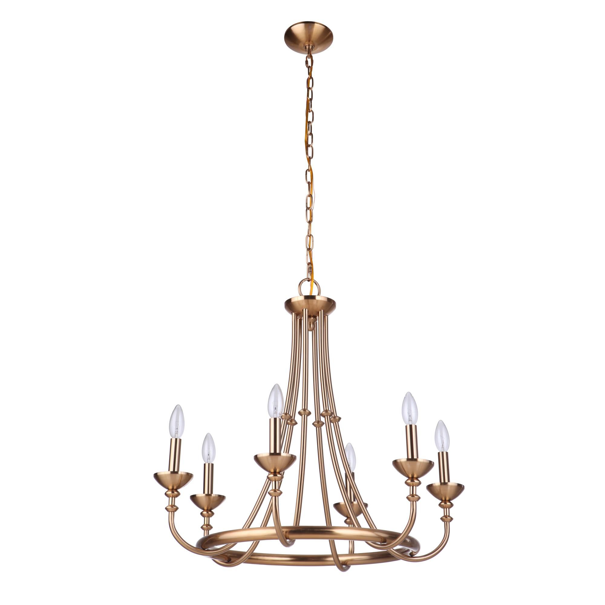 Marlowe 24 Inch 6 Light Chandelier by Craftmade