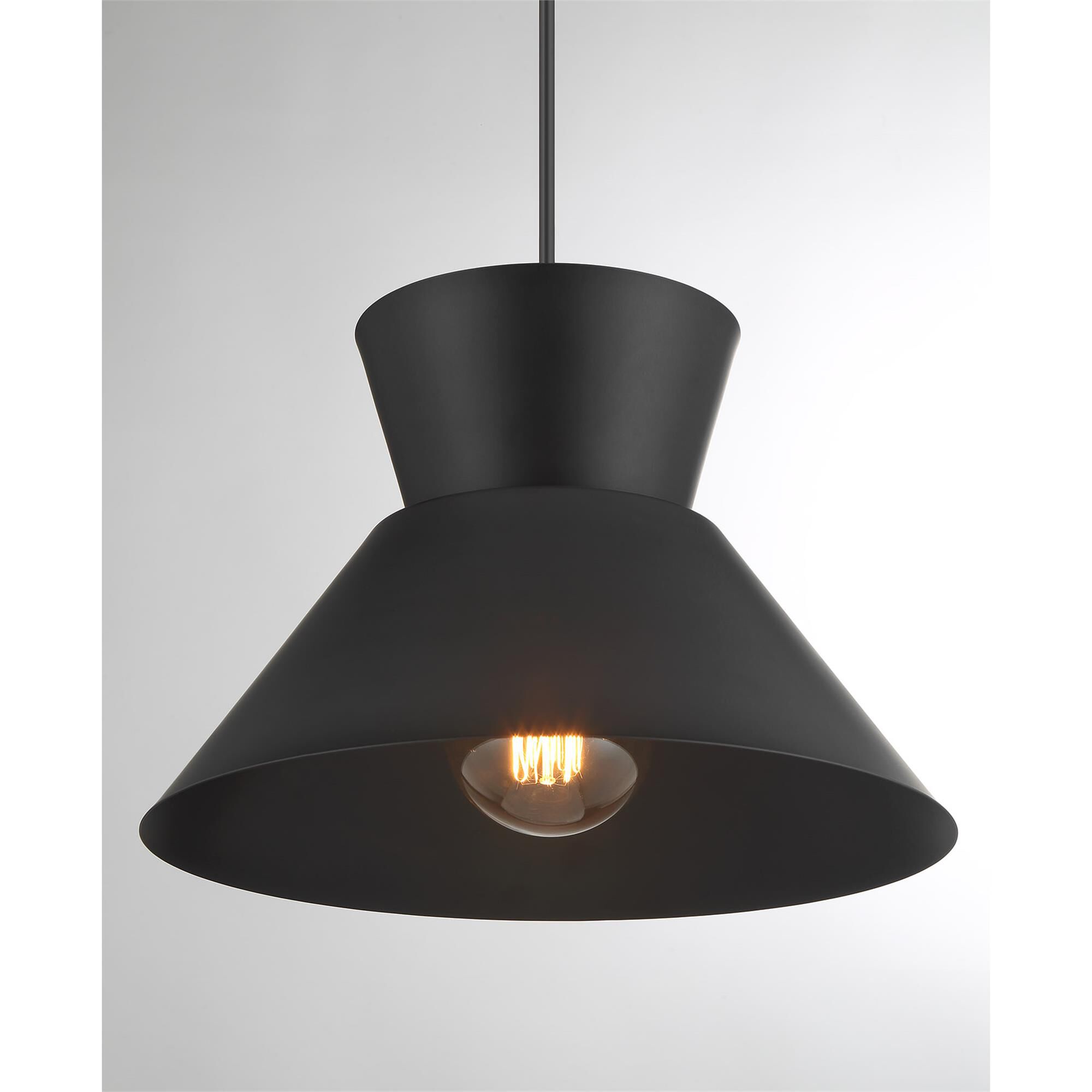 Shown in Matte Black finish and Metal shade