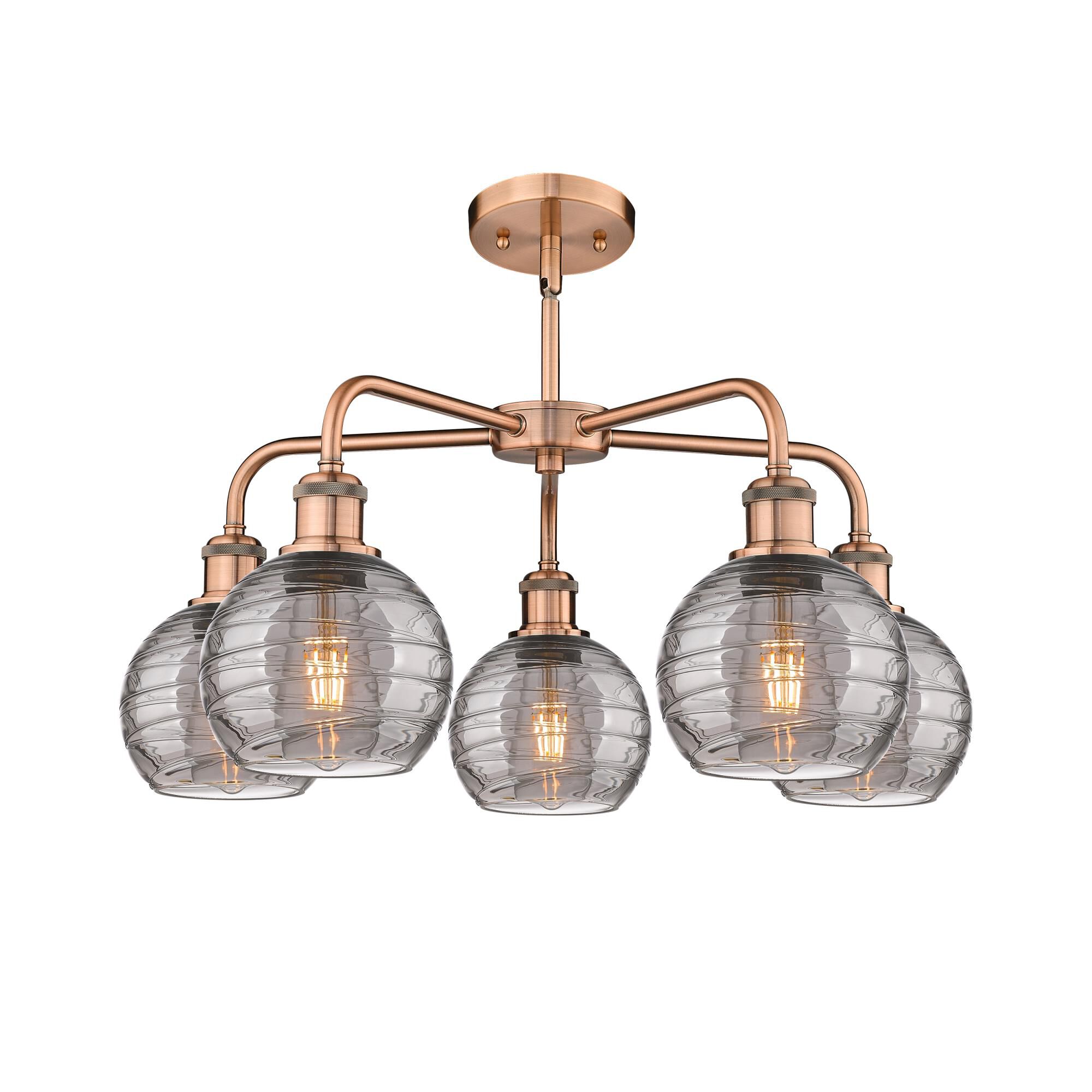 Bruno Marashlian Athens Deco Swirl 24 Inch Chandelier by Innovations Lighting