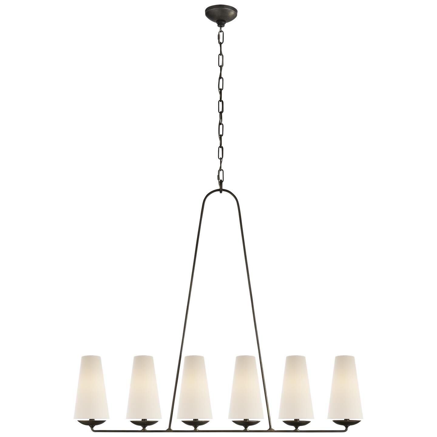 AERIN Fontaine 45 Inch 6 Light Linear Suspension Light by Visual Comfort Signature Collection