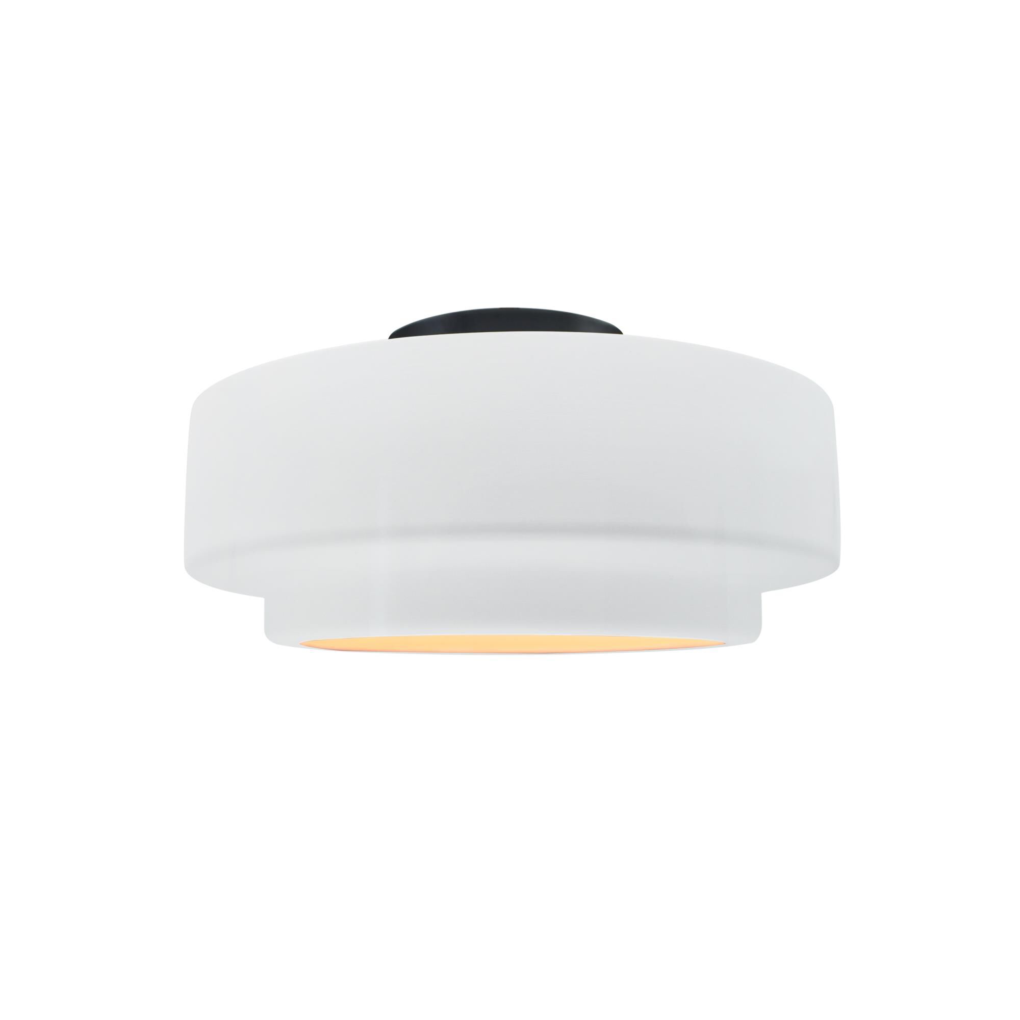 Shown in Matte Black finish and Gloss White Inside and Out shade