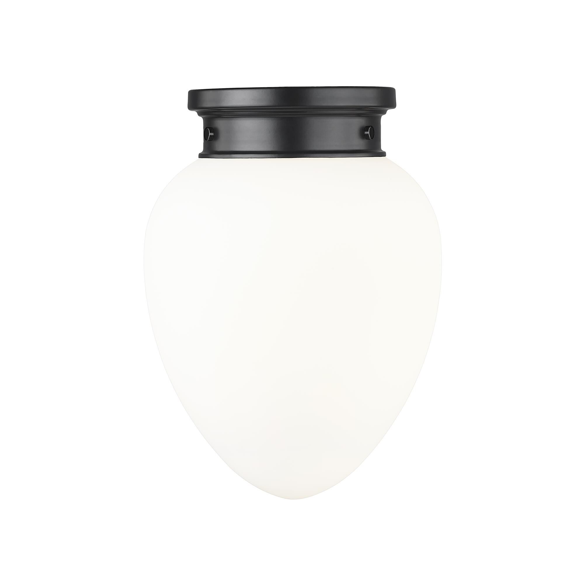 Shown in Matte Black finish and Etched Opal glass and Etched Opal shade