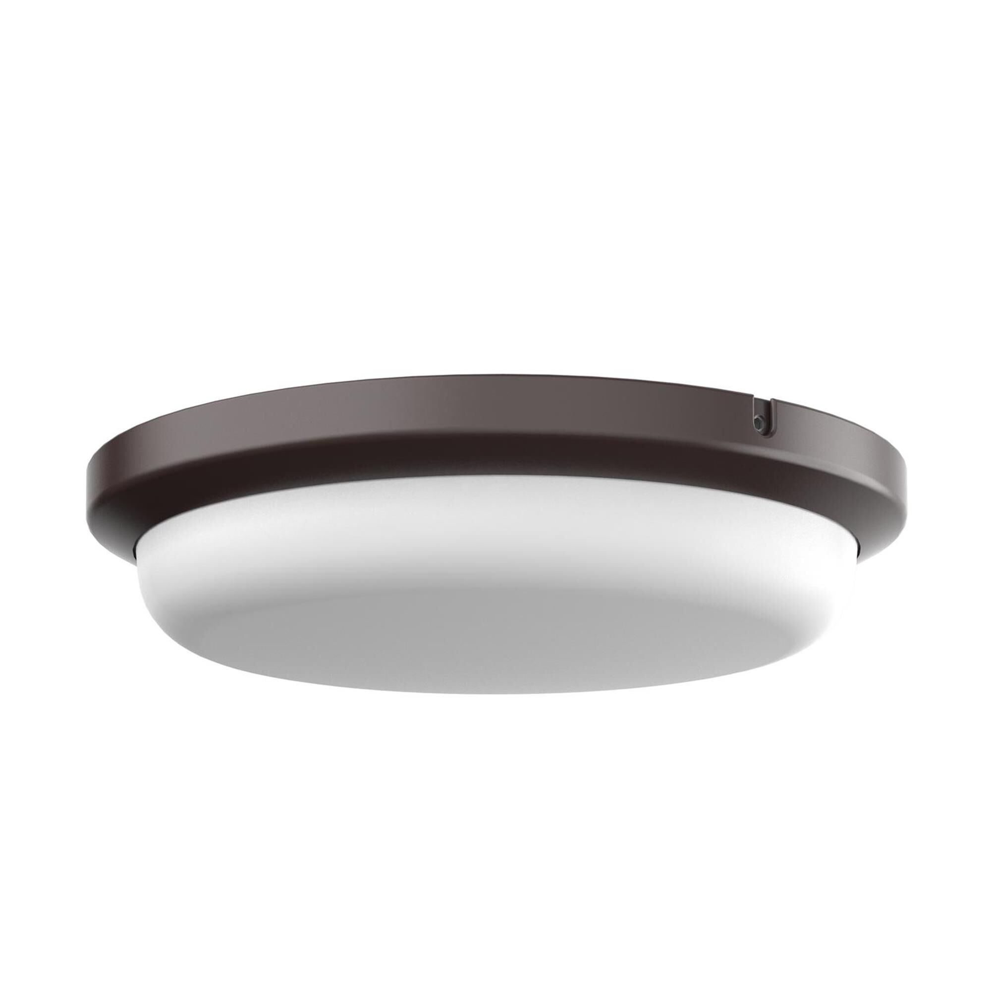 Shown in Bronze finish and White Polycarbonate shade
