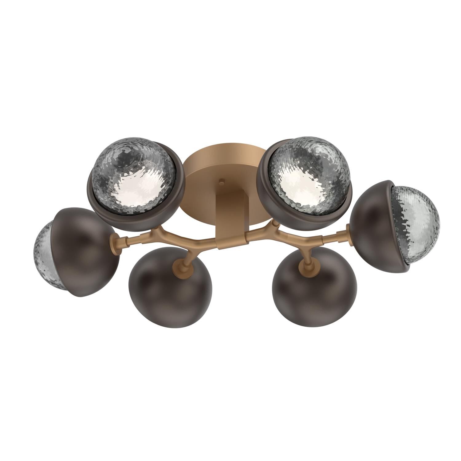 Shown in Novel Brass finish and Smoke glass and Flat Bronze accent