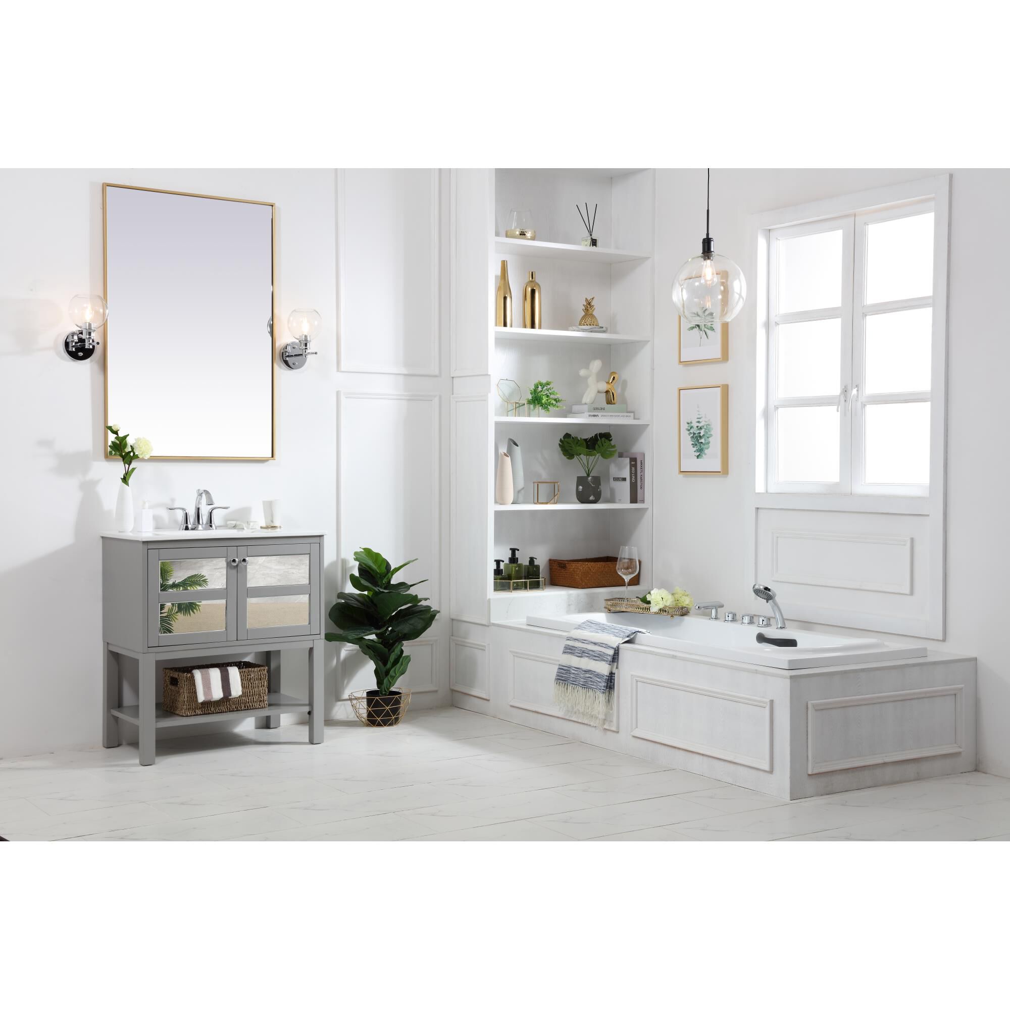 Shown in Grey finish