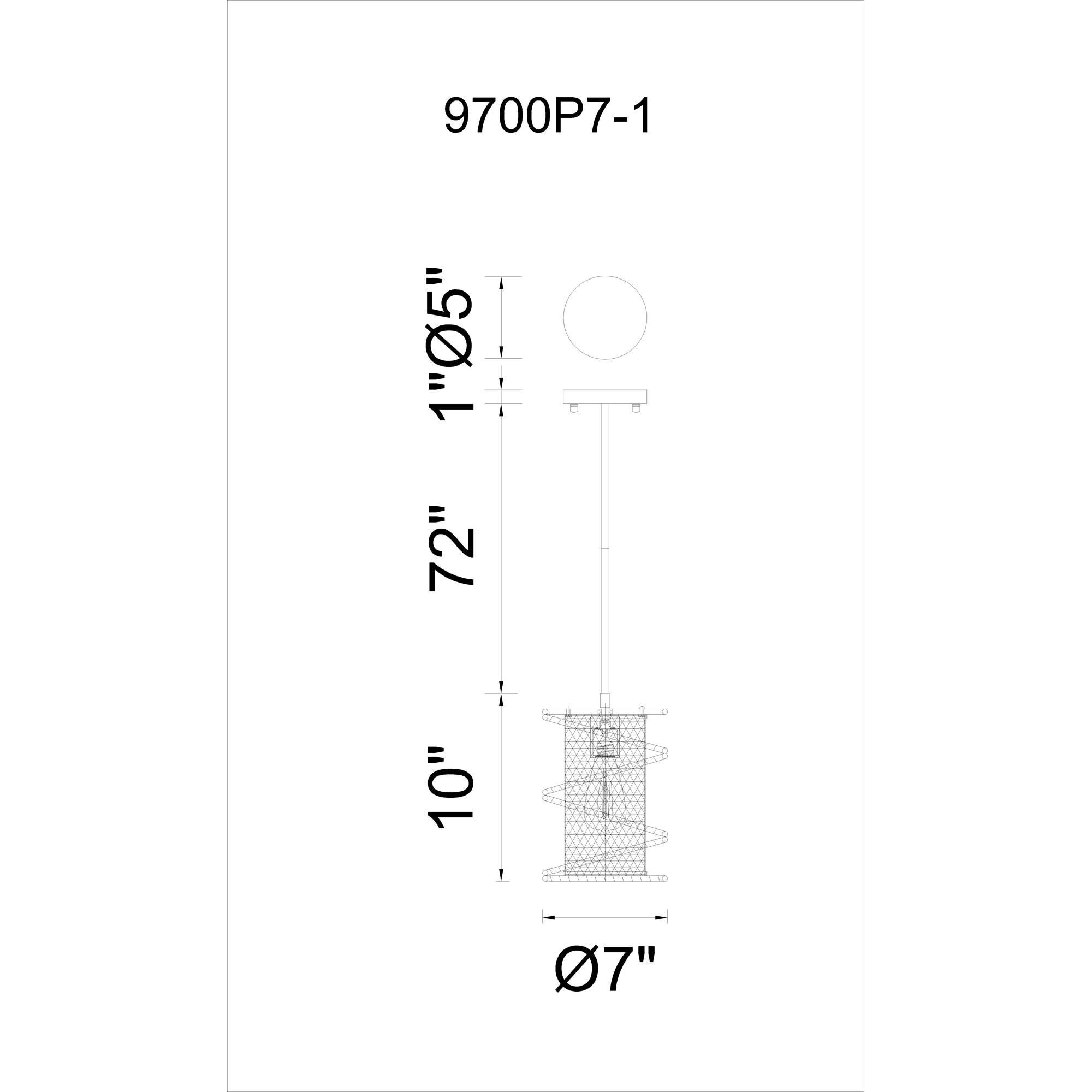 CWI Lighting Darya 7 Inch Mini Pendant
