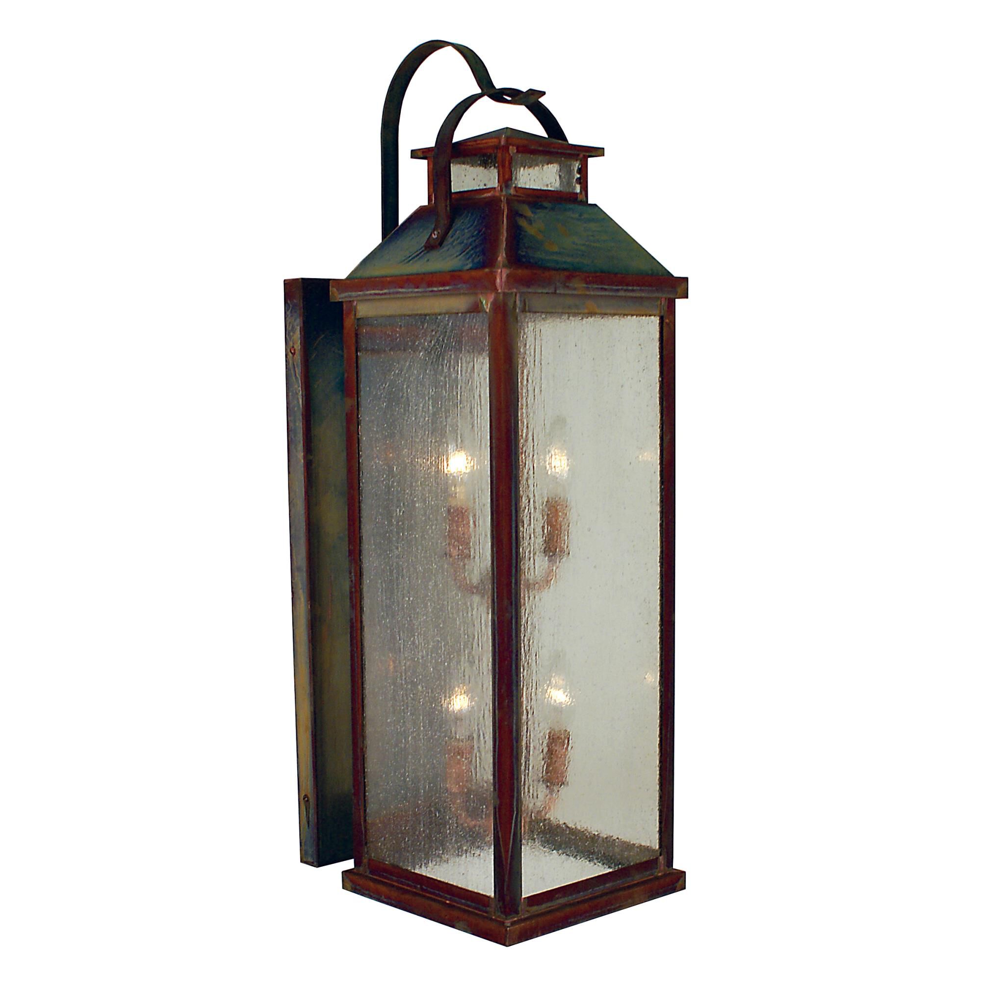 Shown in Bronze finish and Almond Mica glass