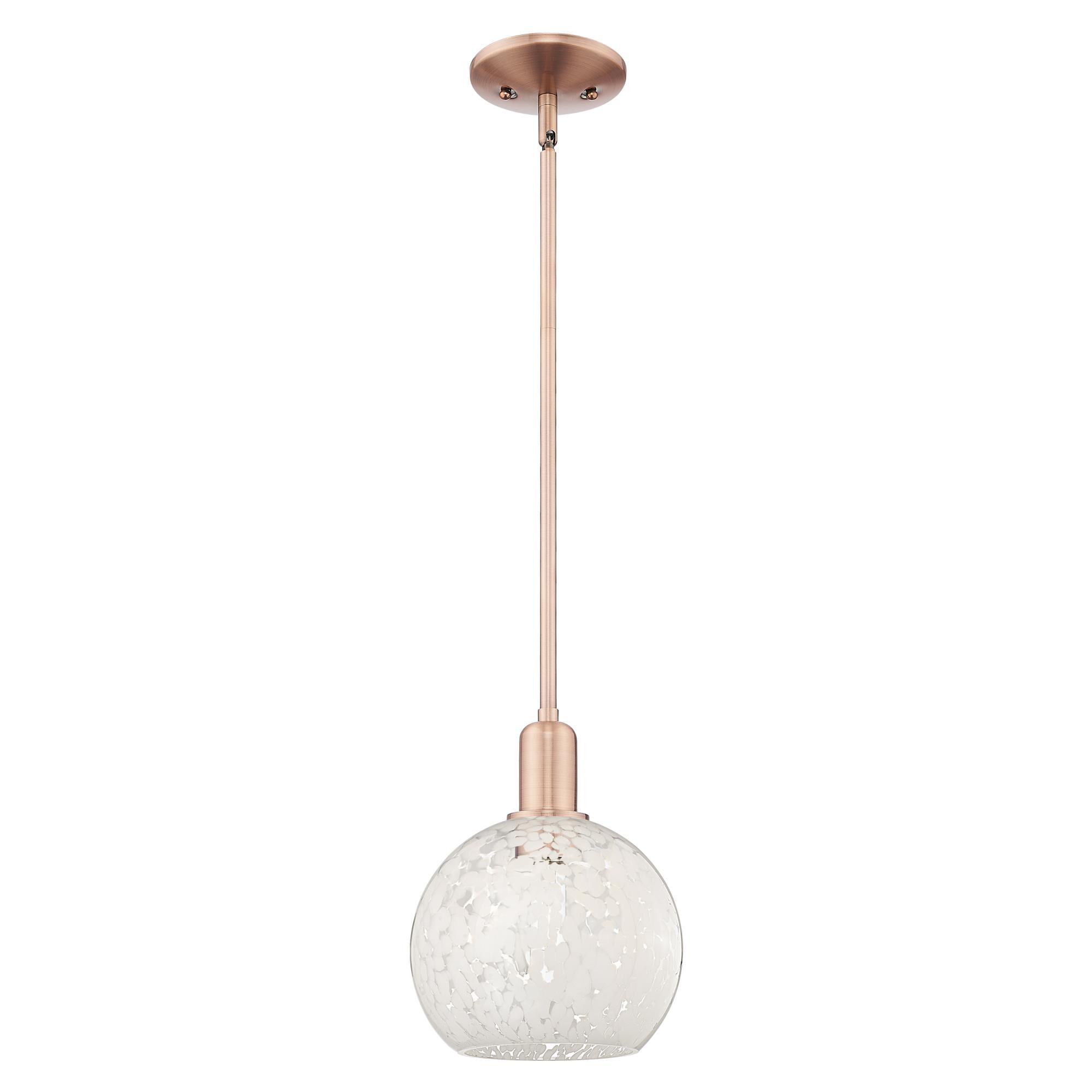 Bruno Marashlian White Mouchette 8 Inch Mini Pendant by Innovations Lighting