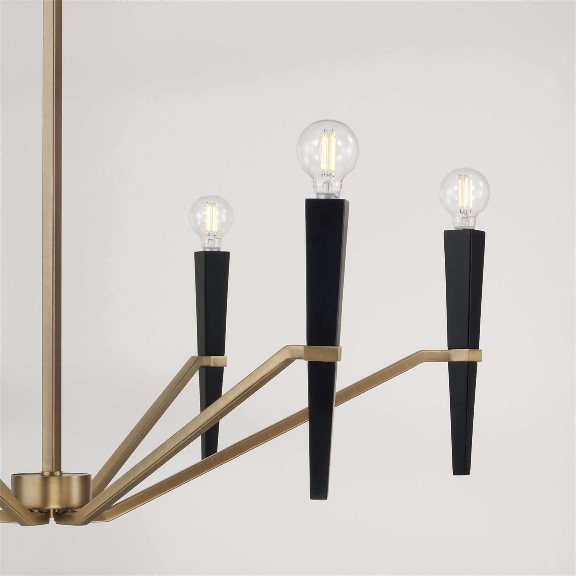Shown in Aged Brass And Black finish