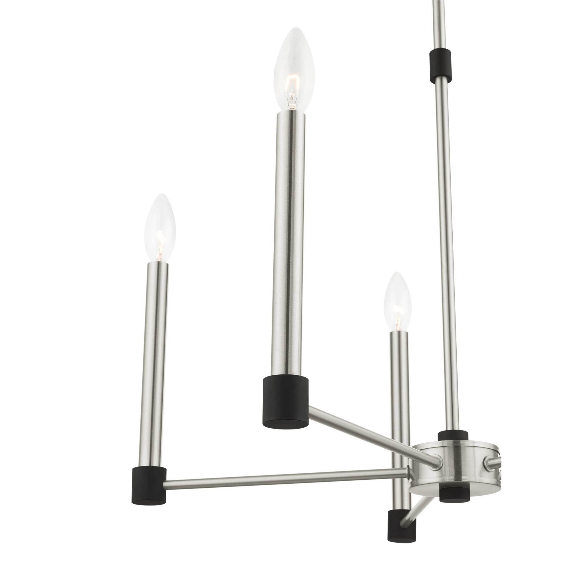 Shown in Brushed Nickel With Satin Brass Accents finish